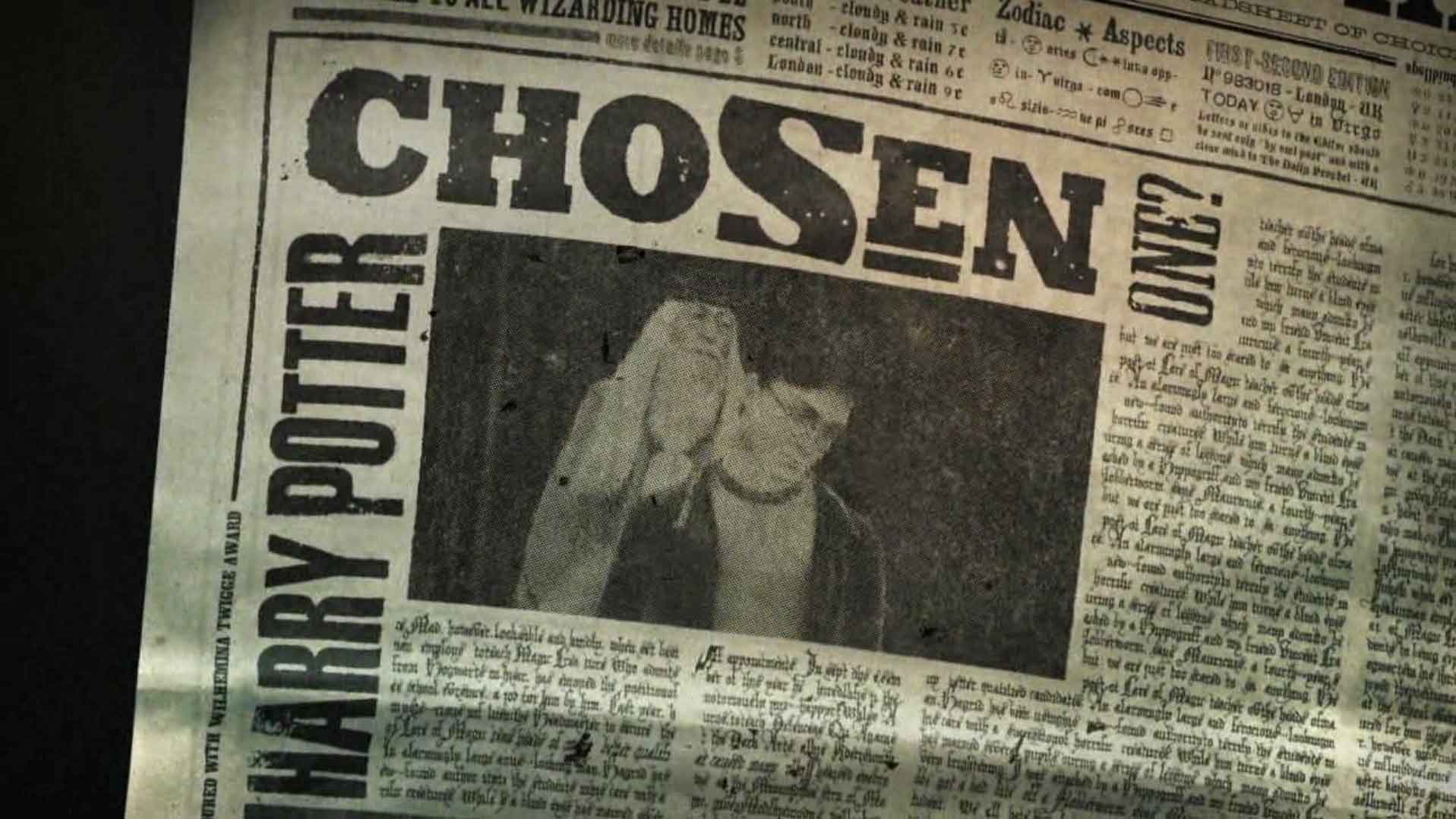 Harry Potter Half-Blood Prince PS3 newspaper chosen one