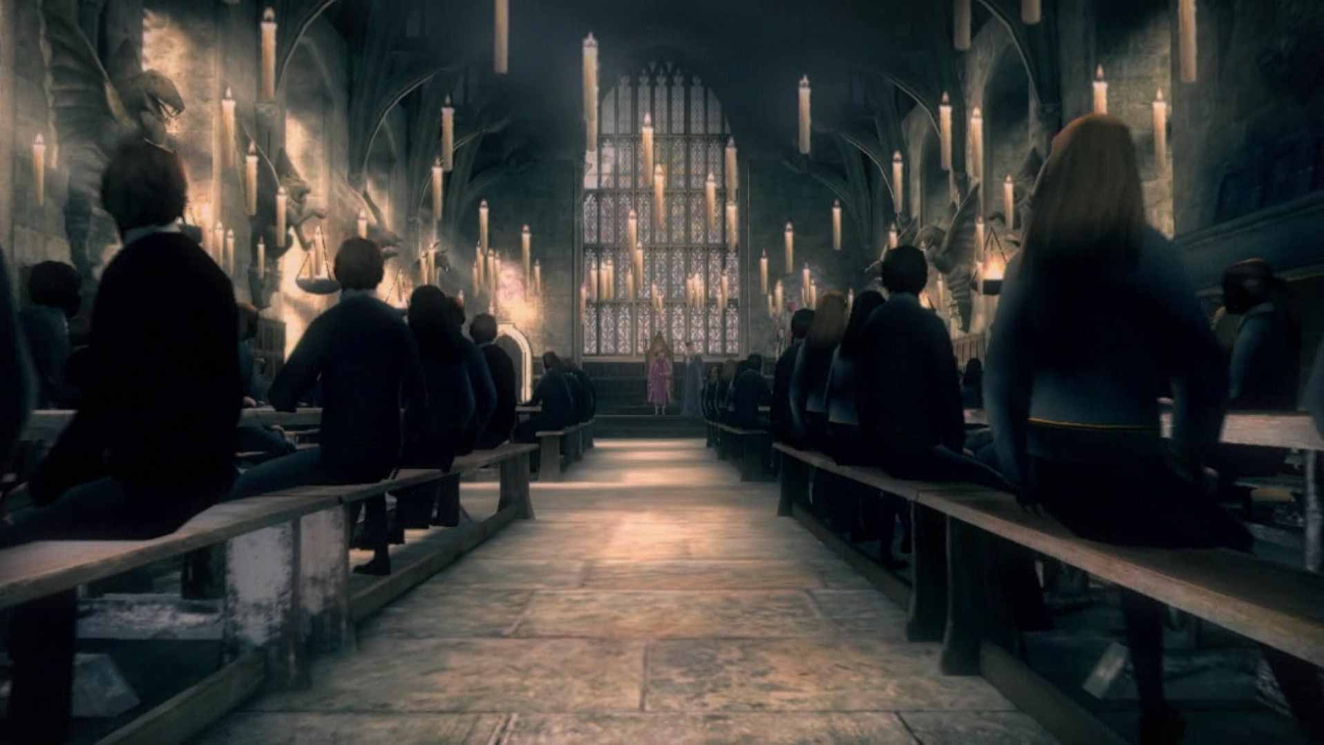 Harry Potter and the Order of the Phoenix PS3 great hall candles floating