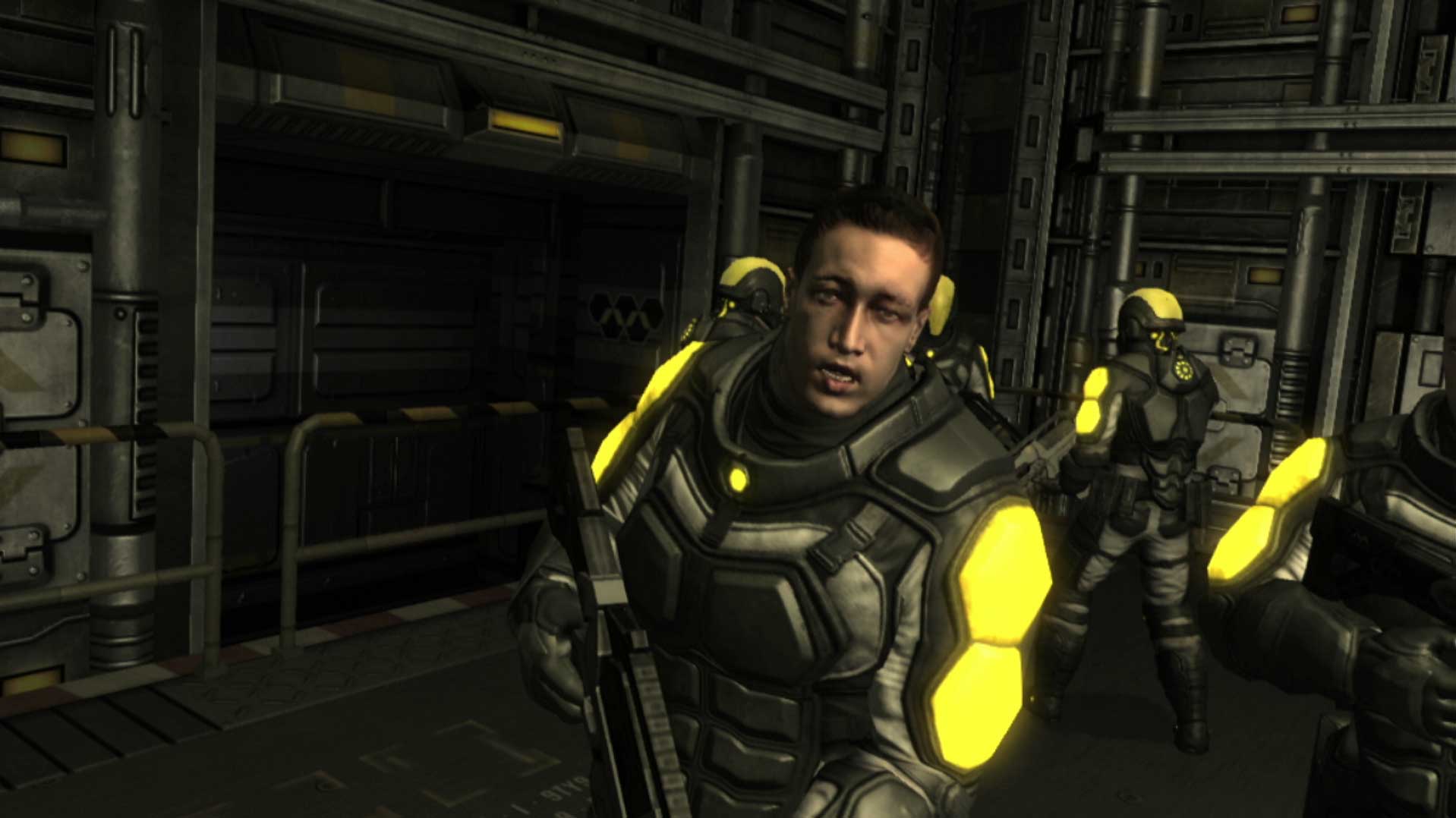 Haze PS3 cutscene soldier yellow suit