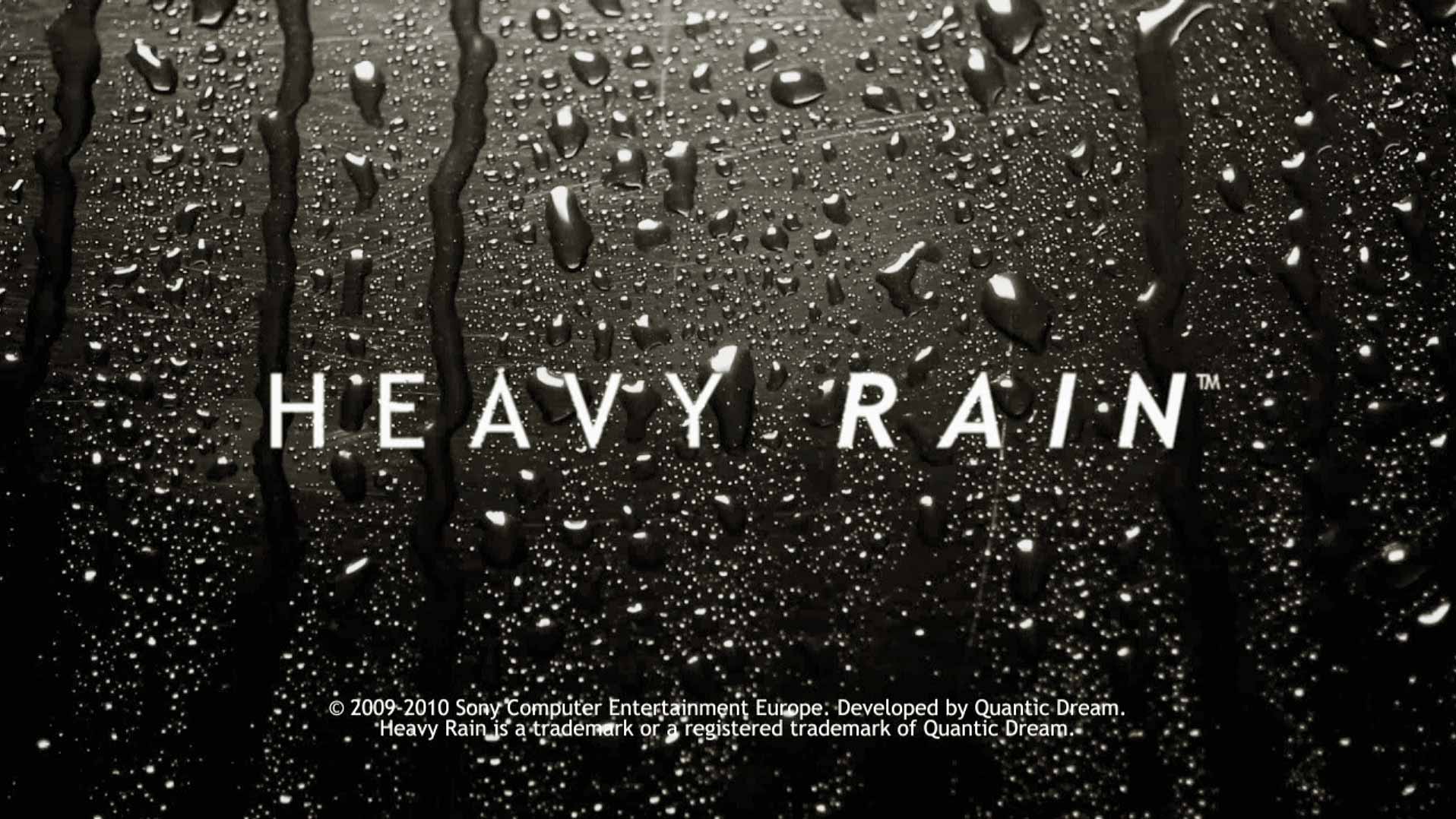 Heavy Rain PS3 game title press start screen