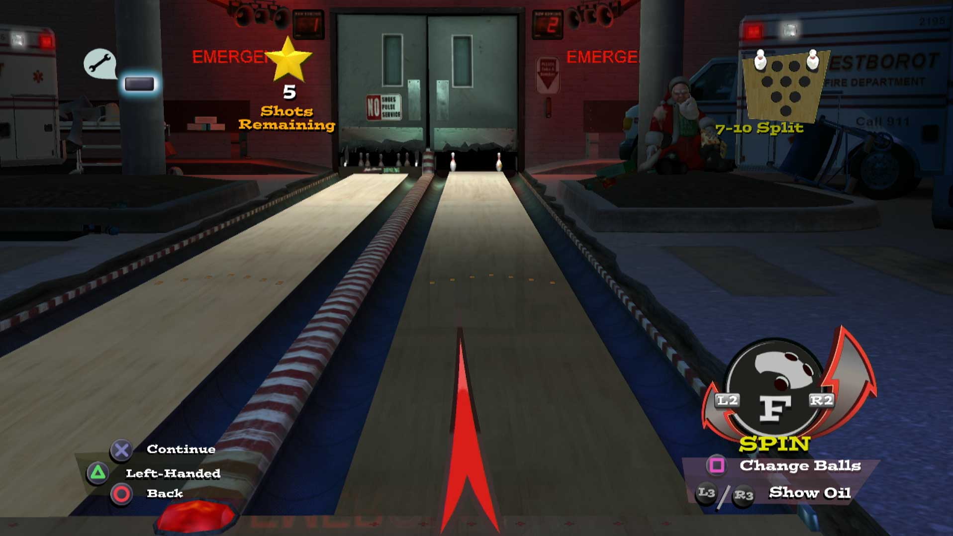 High Velocity Bowling PS3 pointing aiming gameplau screenshot