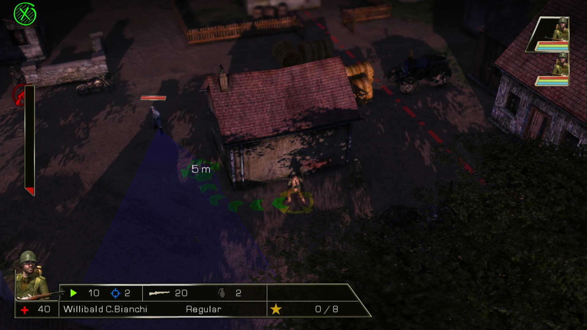 History Legends of War Patton PS3 night battle gameplay screenshot