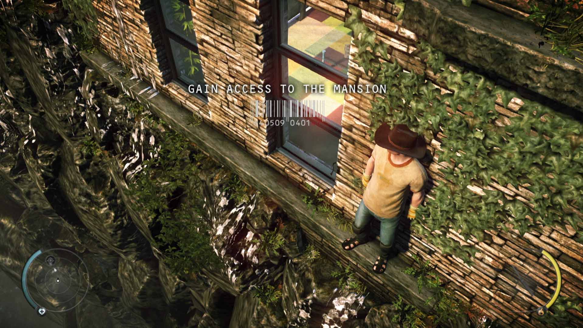 Hitman Absolution PS3 sneaking outside building windows