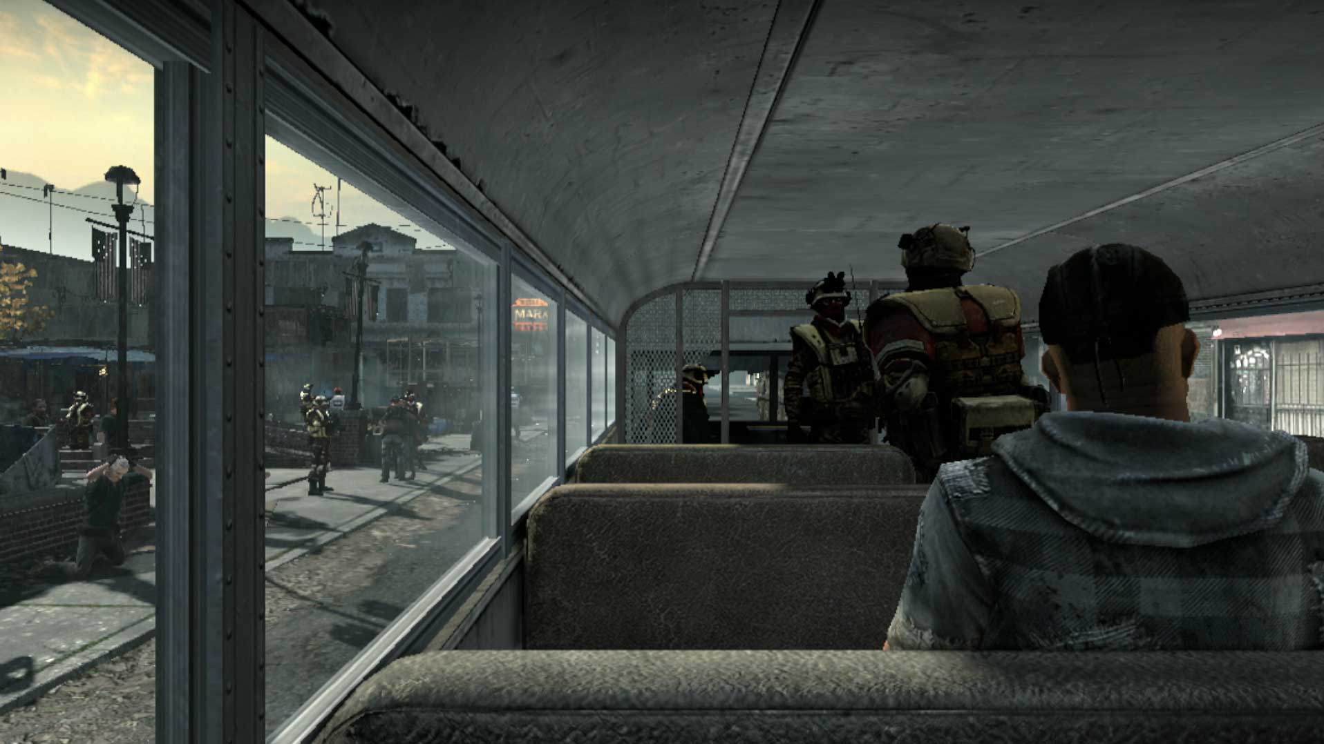 Homefront PS3 inside school bus screenshot