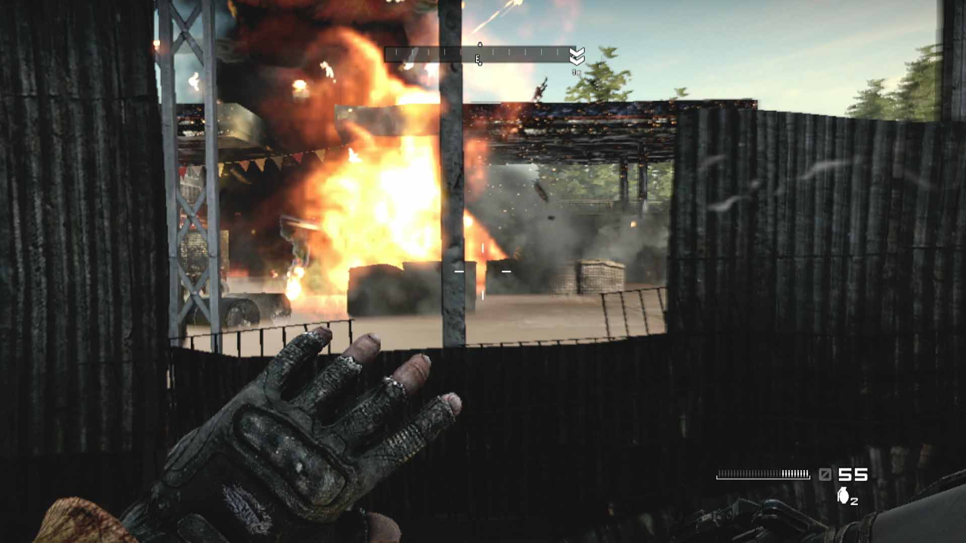 Homefront PS3 gameplay screenshot explosion blast