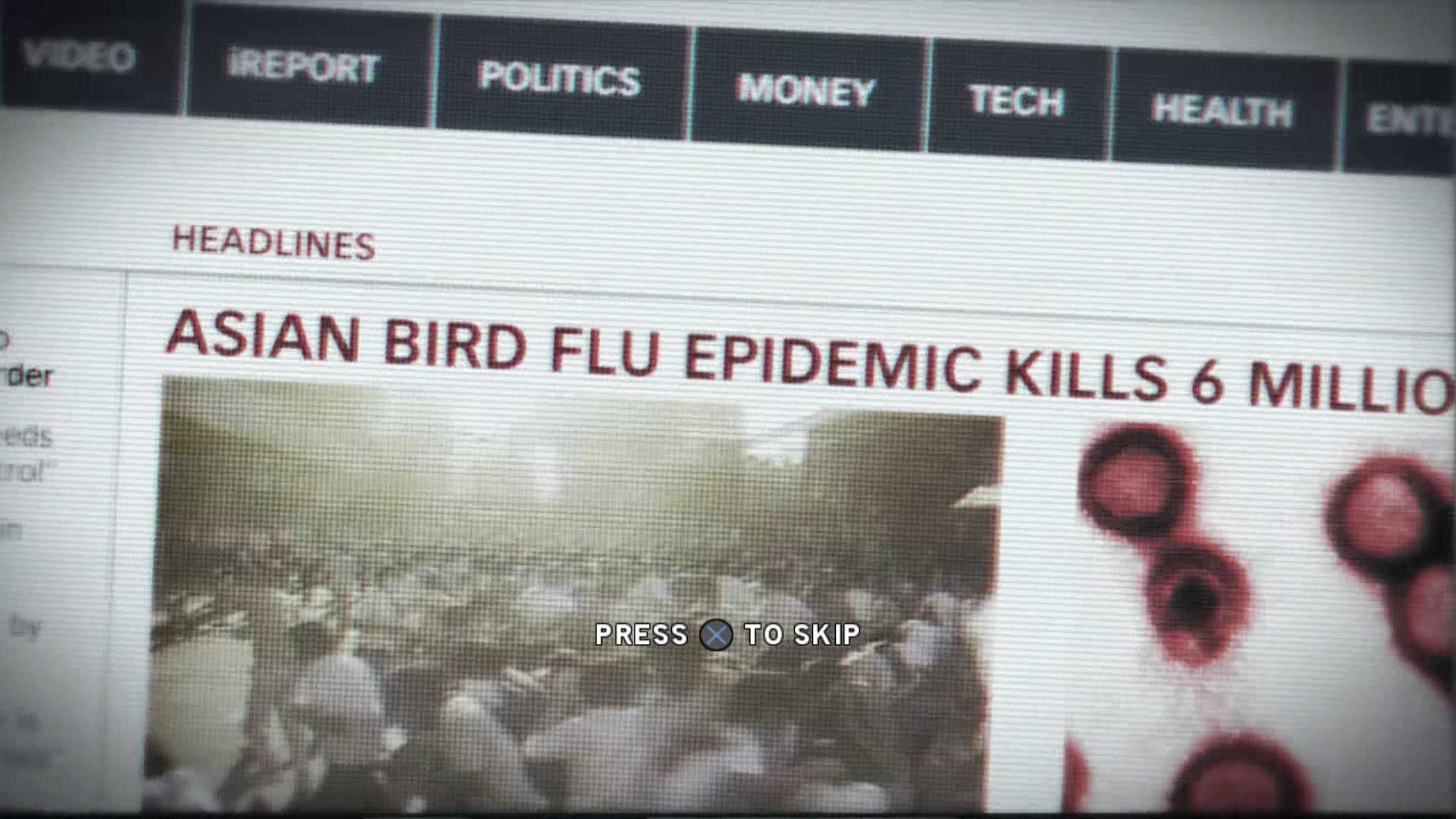 Homefront PS3 website asian bird flu epidemic