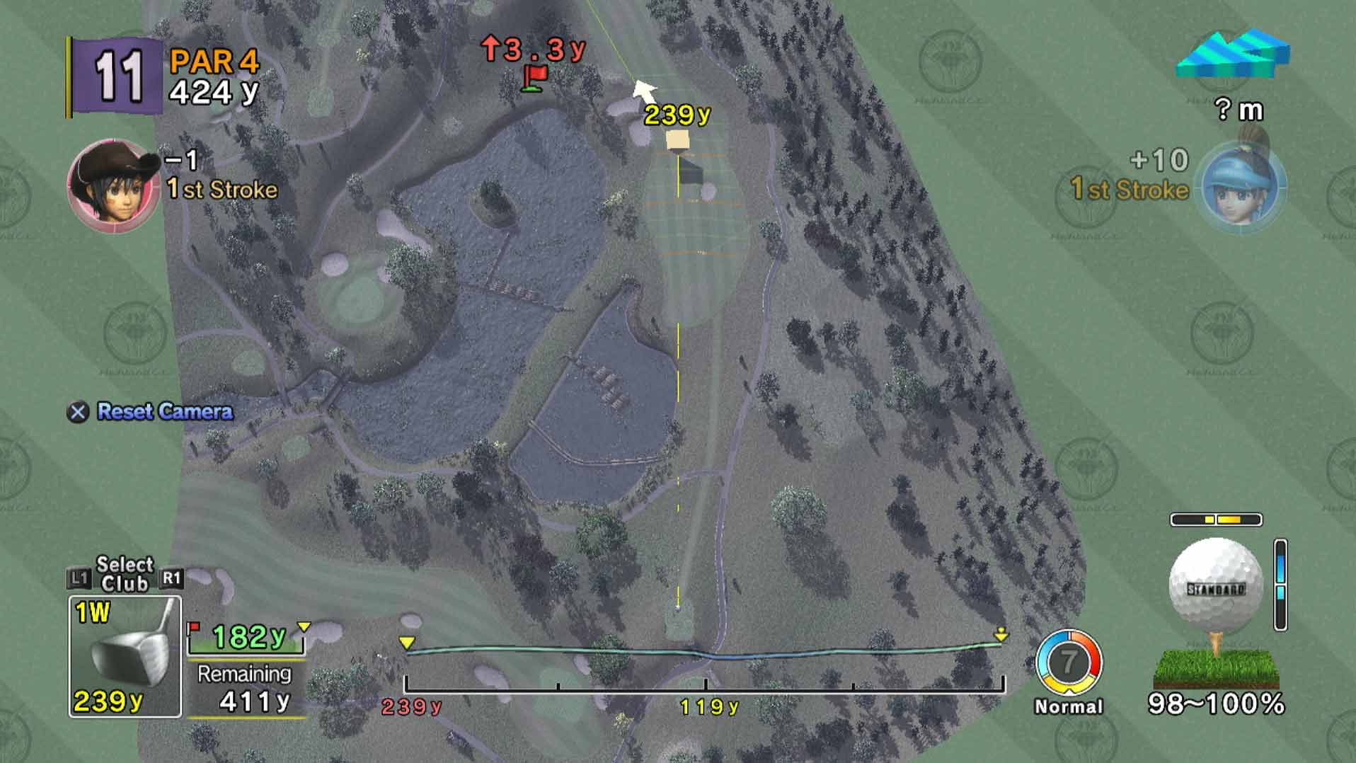 Hot Shots Golf Out of Bounds PS3 overview course map