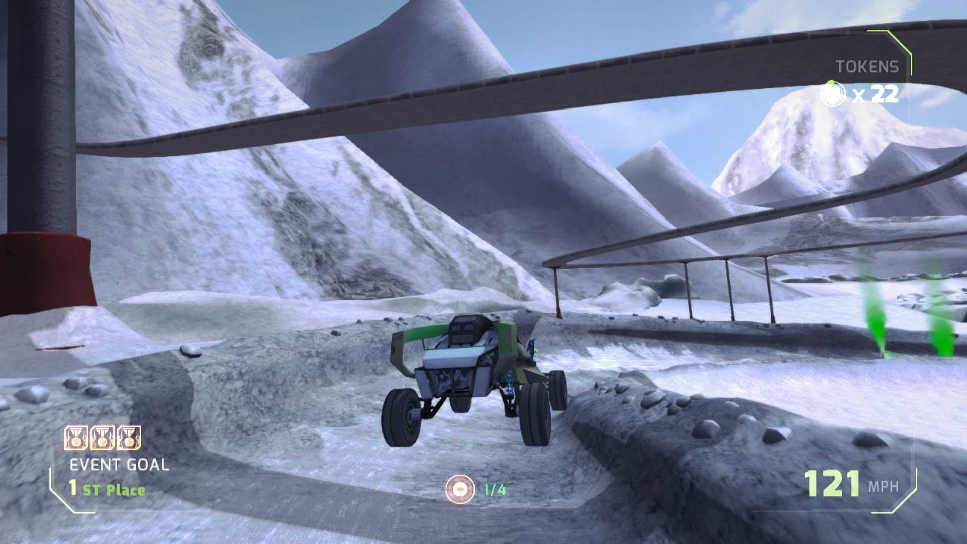 Hot Wheels Worlds Best Driver PS3 snow tracking vehicle jump