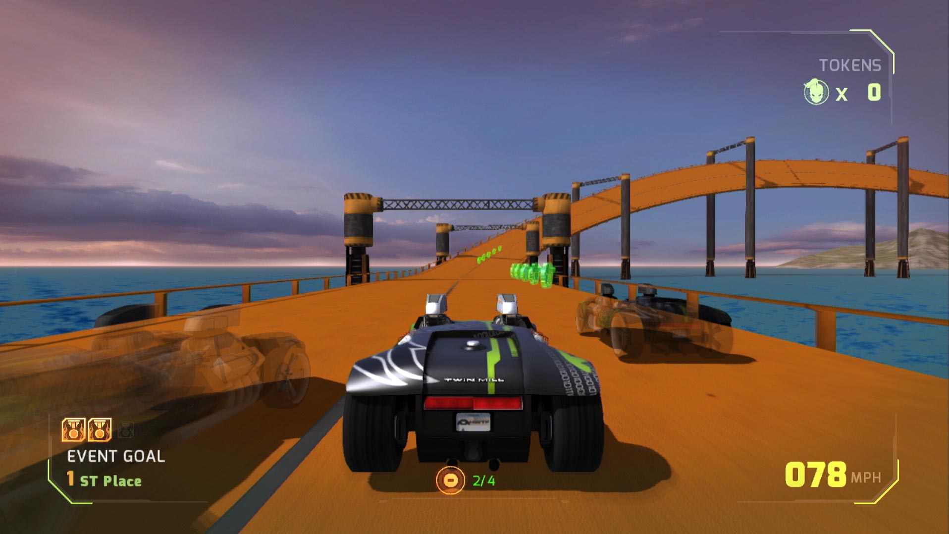 Hot Wheels Worlds Best Driver PS3 car race tracking orange screenshot