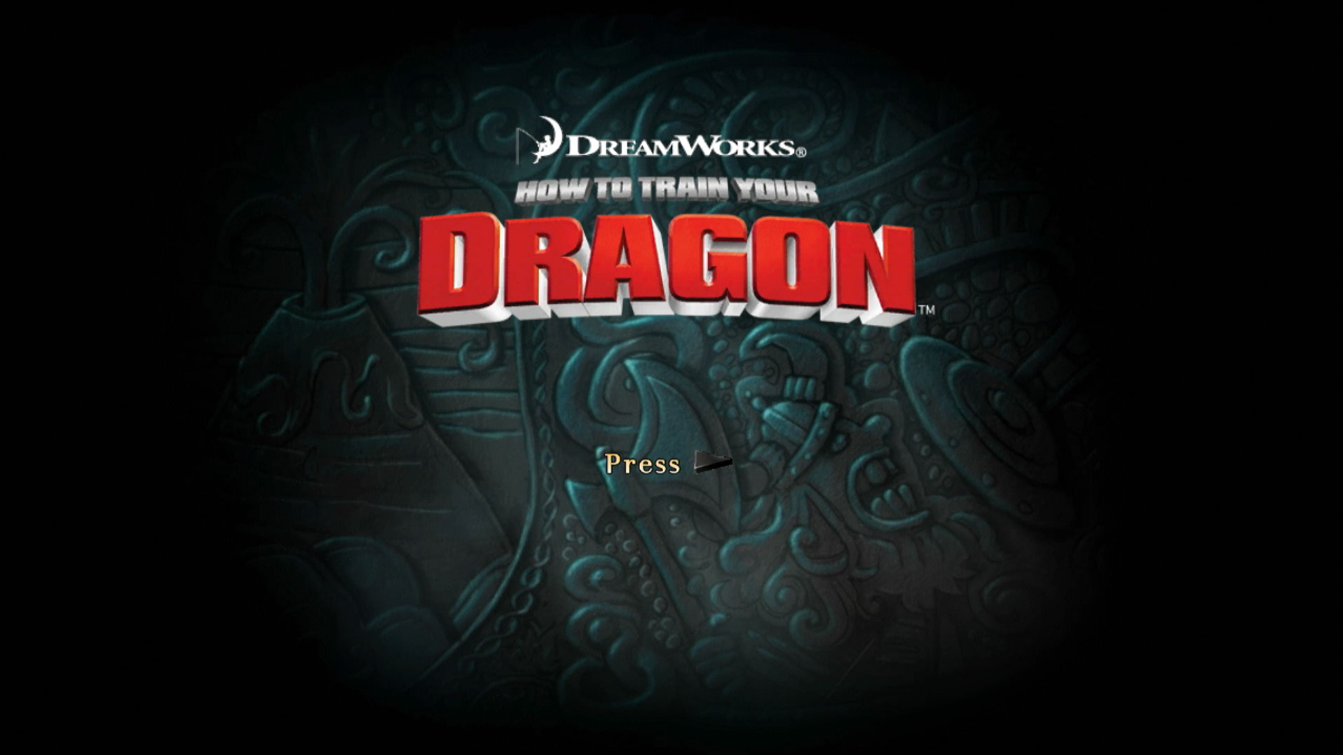 How to Train Your Dragon PS3 game title press start screen