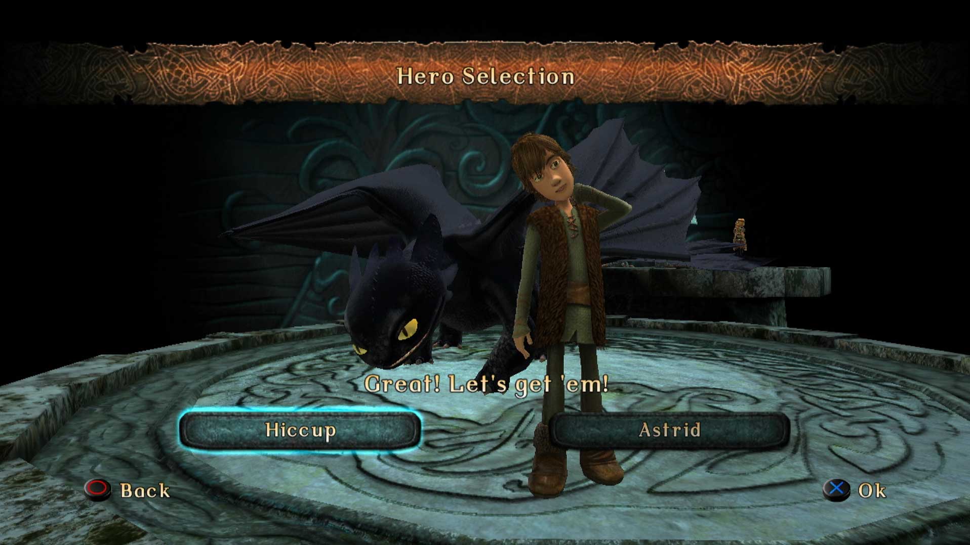 How to Train Your Dragon PS3 hero character select screen hiccup