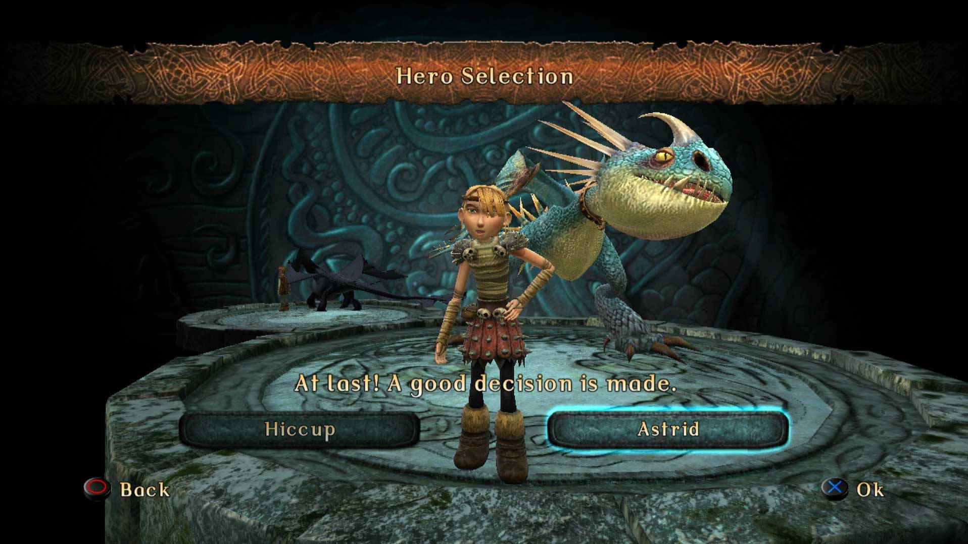 How to Train Your Dragon PS3 game hero character select astrid