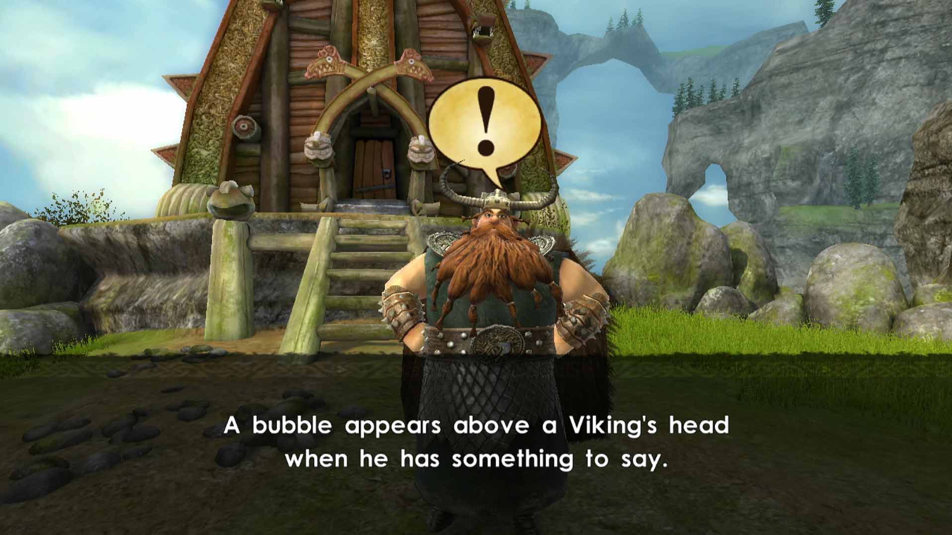 How to Train Your Dragon PS3 bubble above viking head