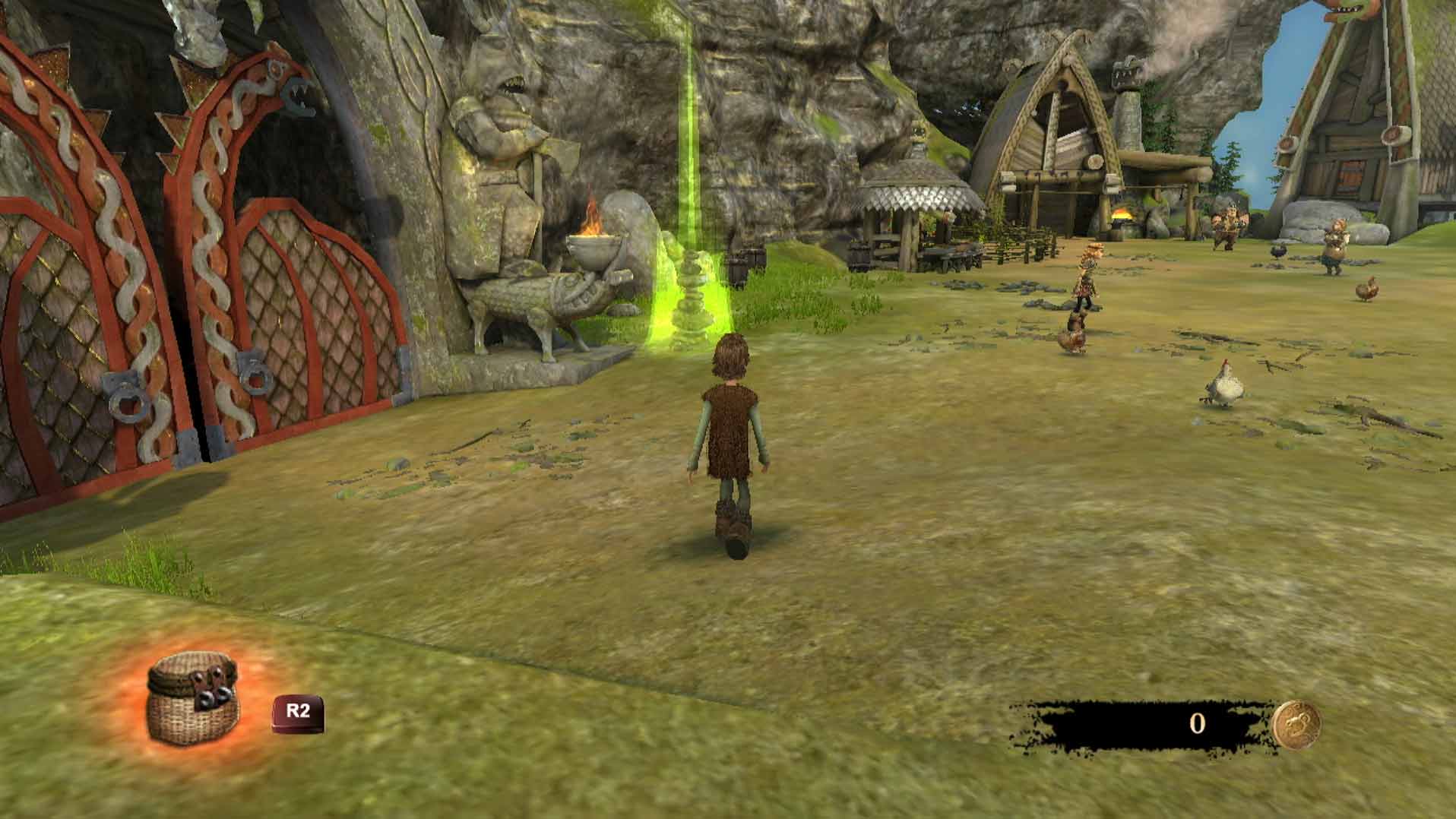 How to Train Your Dragon PS3 gameplay village screenshot