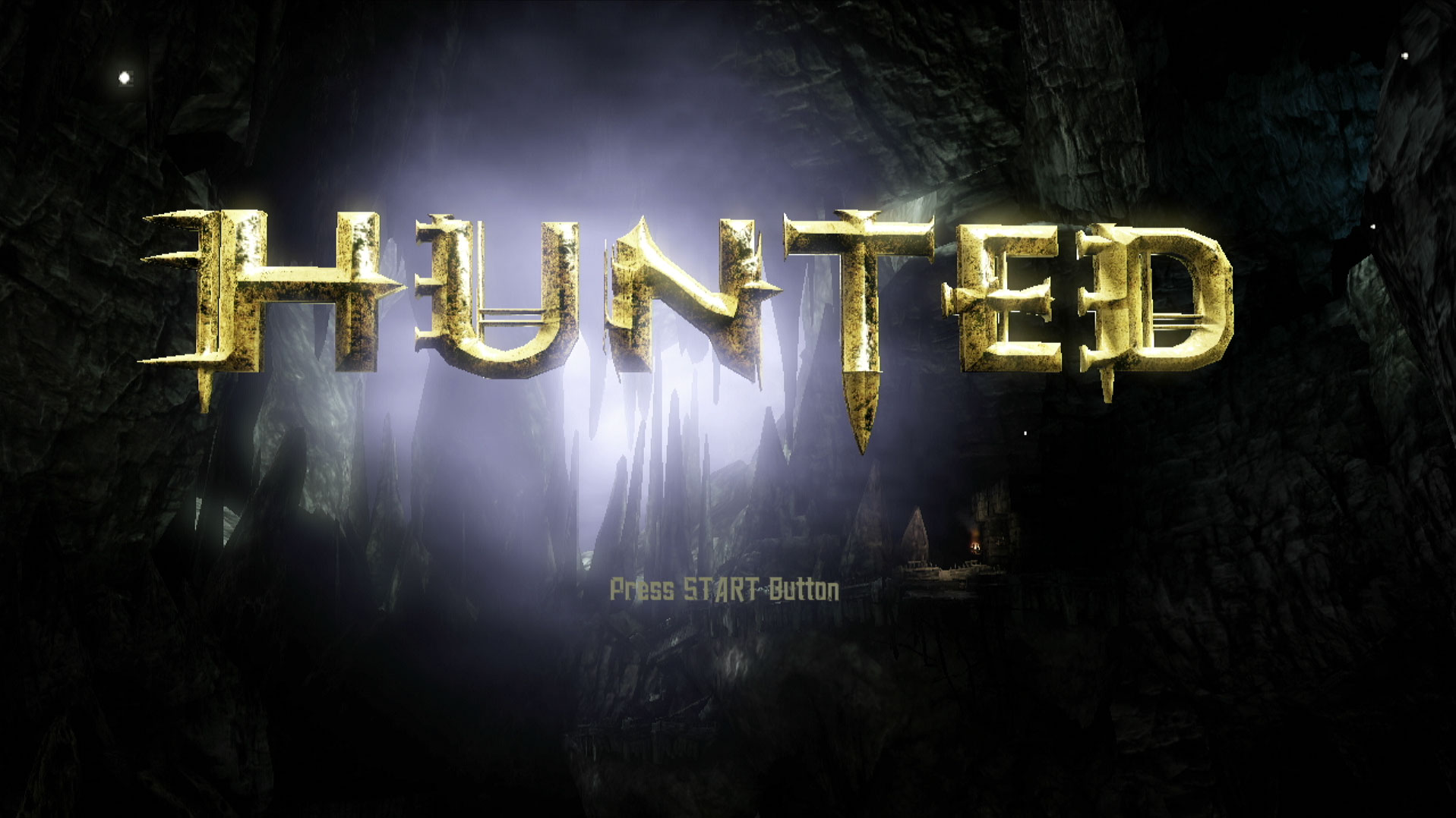 Hunted The Demon's Forge PS3 game title press start screen