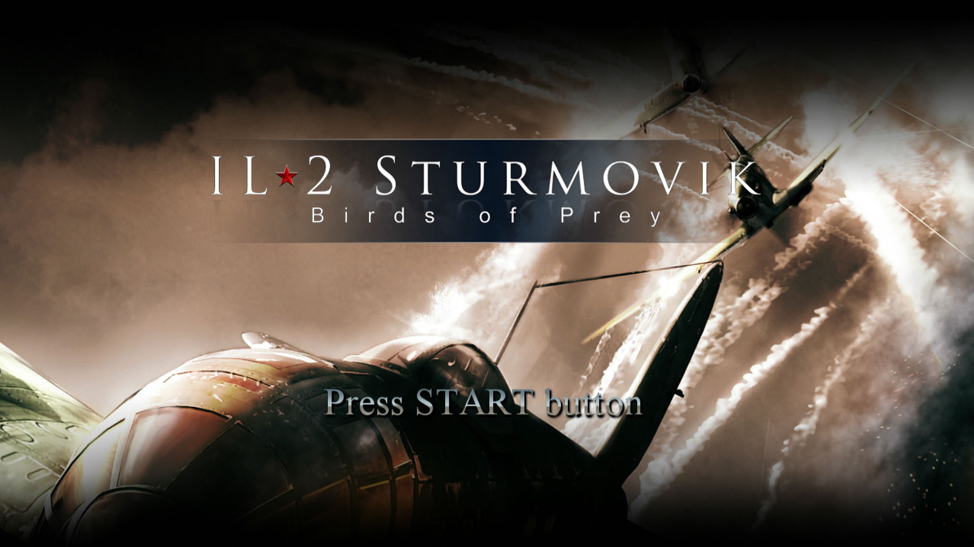 IL-2 Sturmovik Birds of Prey PS3 game title press start screen