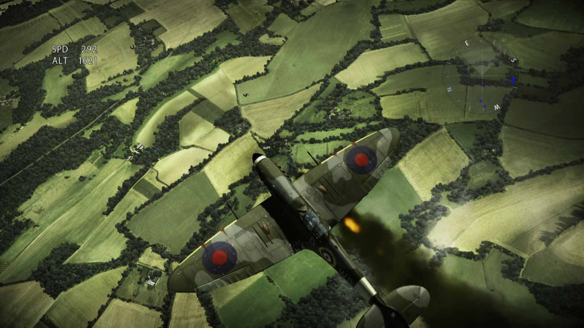 IL-2 Sturmovik Birds of Prey PS3 flying over farm fields