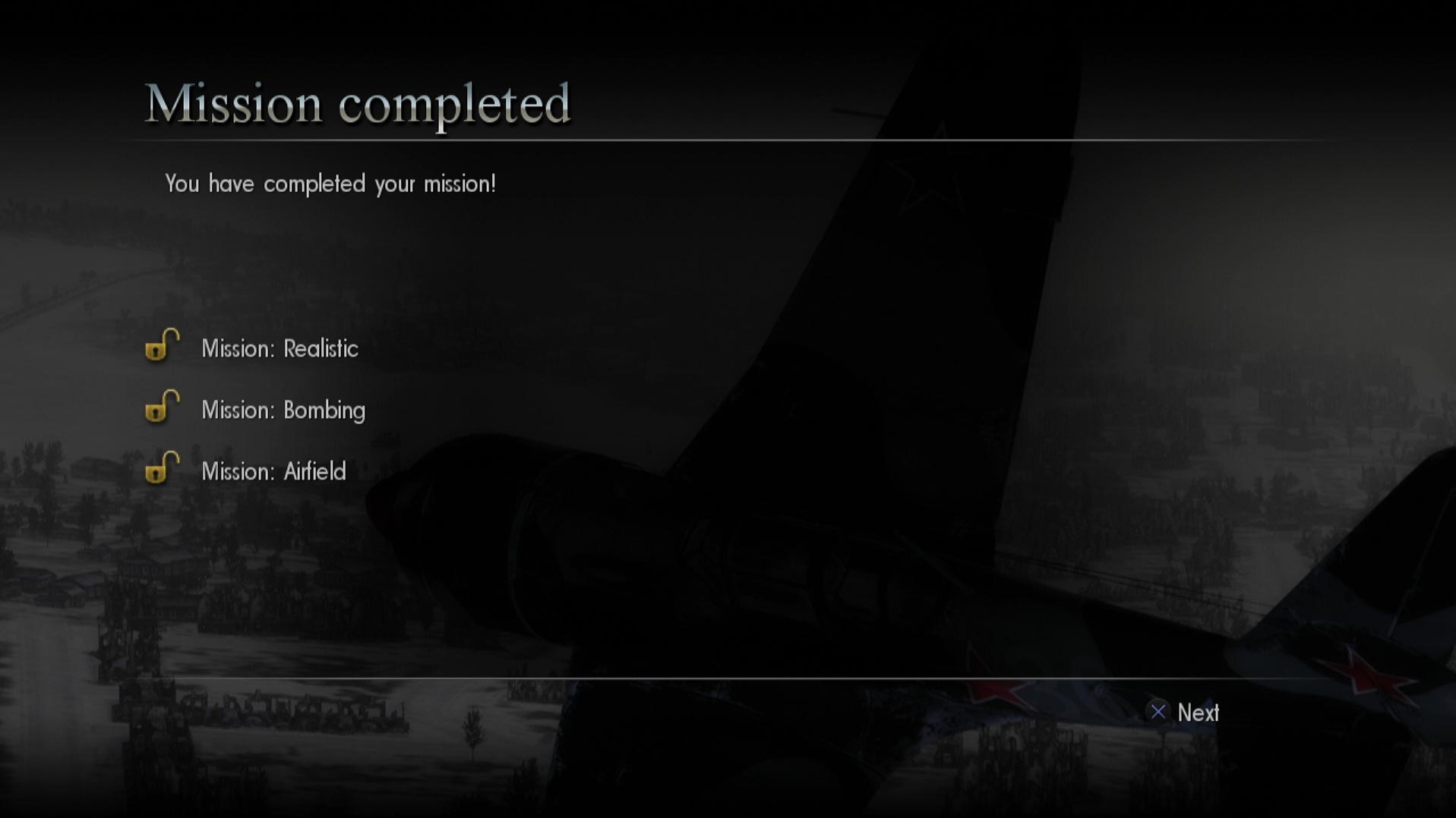 IL-2 Sturmovik Birds of Prey PS3 mission completed unlocked rewards