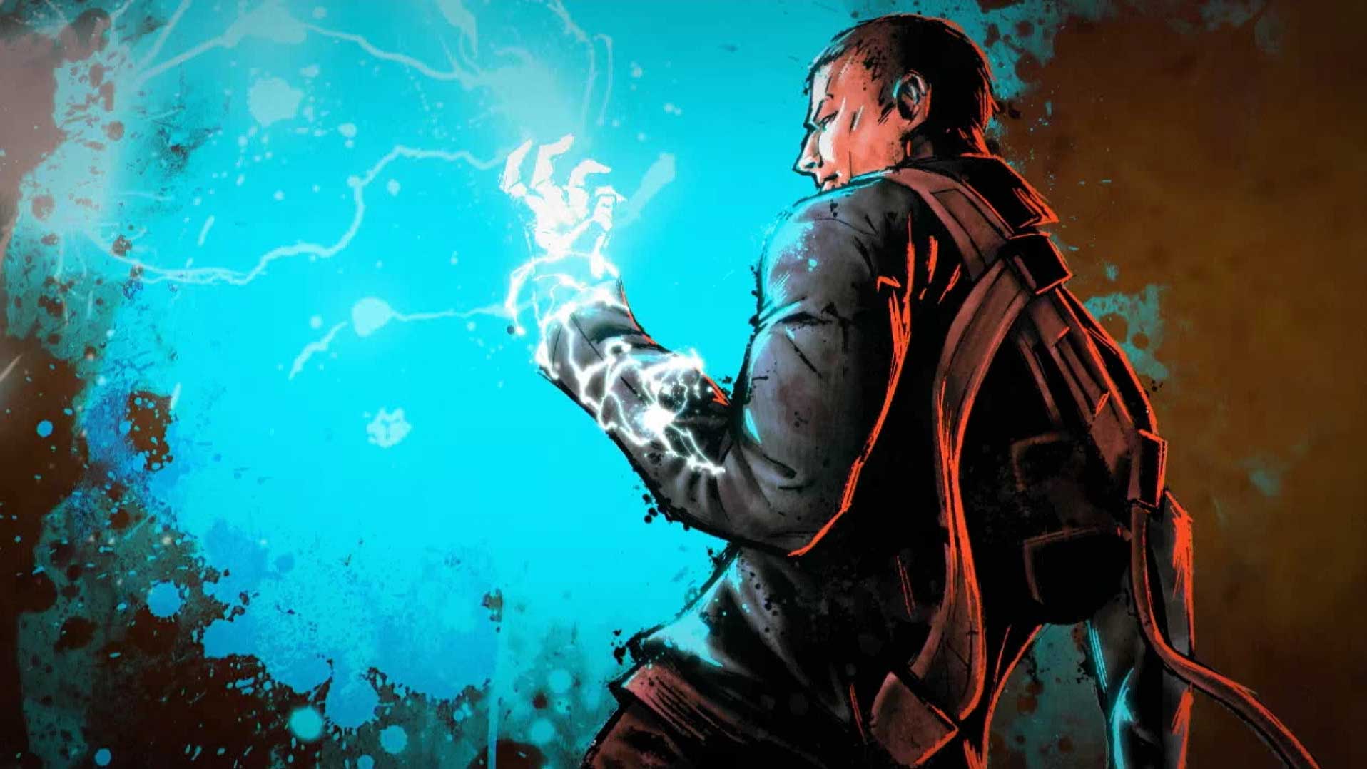 Infamous PS3 character protagonist cole electric hand