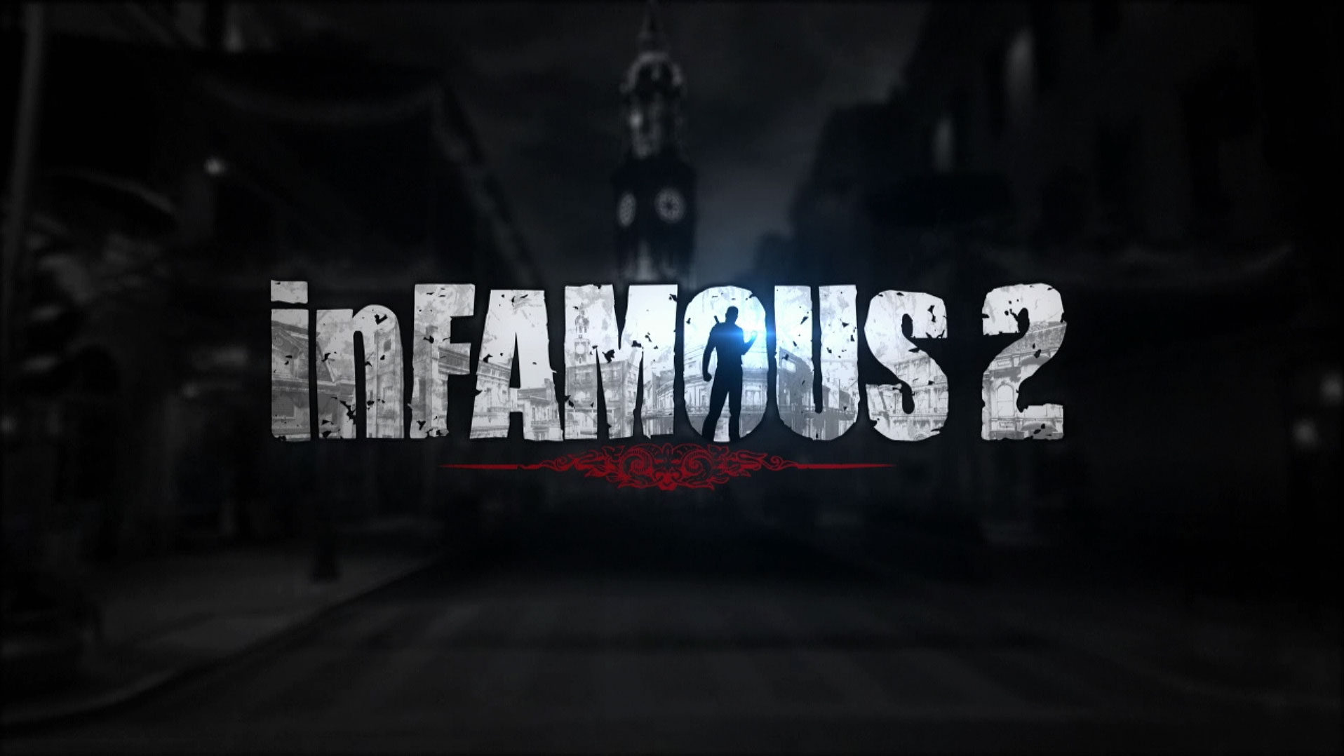 Infamous 2 PS3 video game title logo 