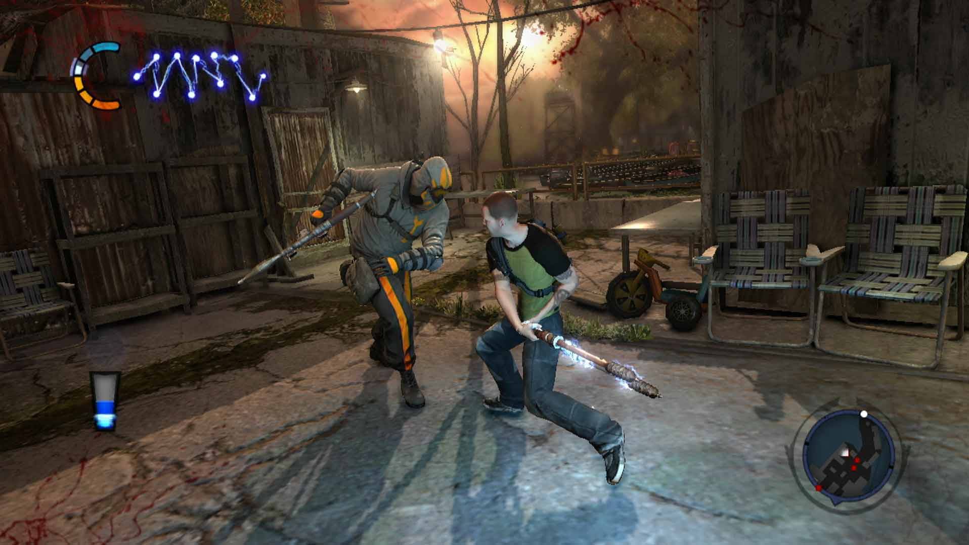 Infamous 2 PS3 fighting combat enemy gameplay