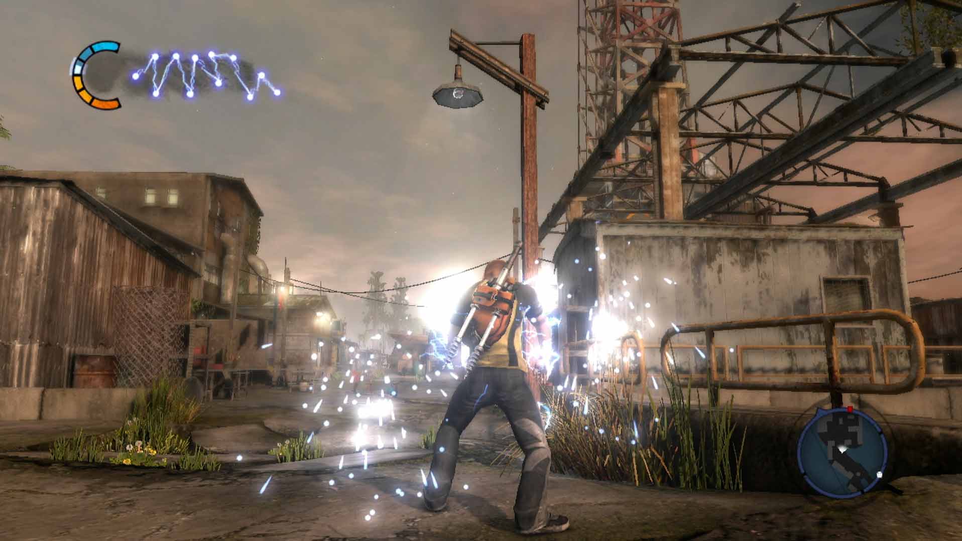 Infamous 2 PS3 gaining health electricity screenshot