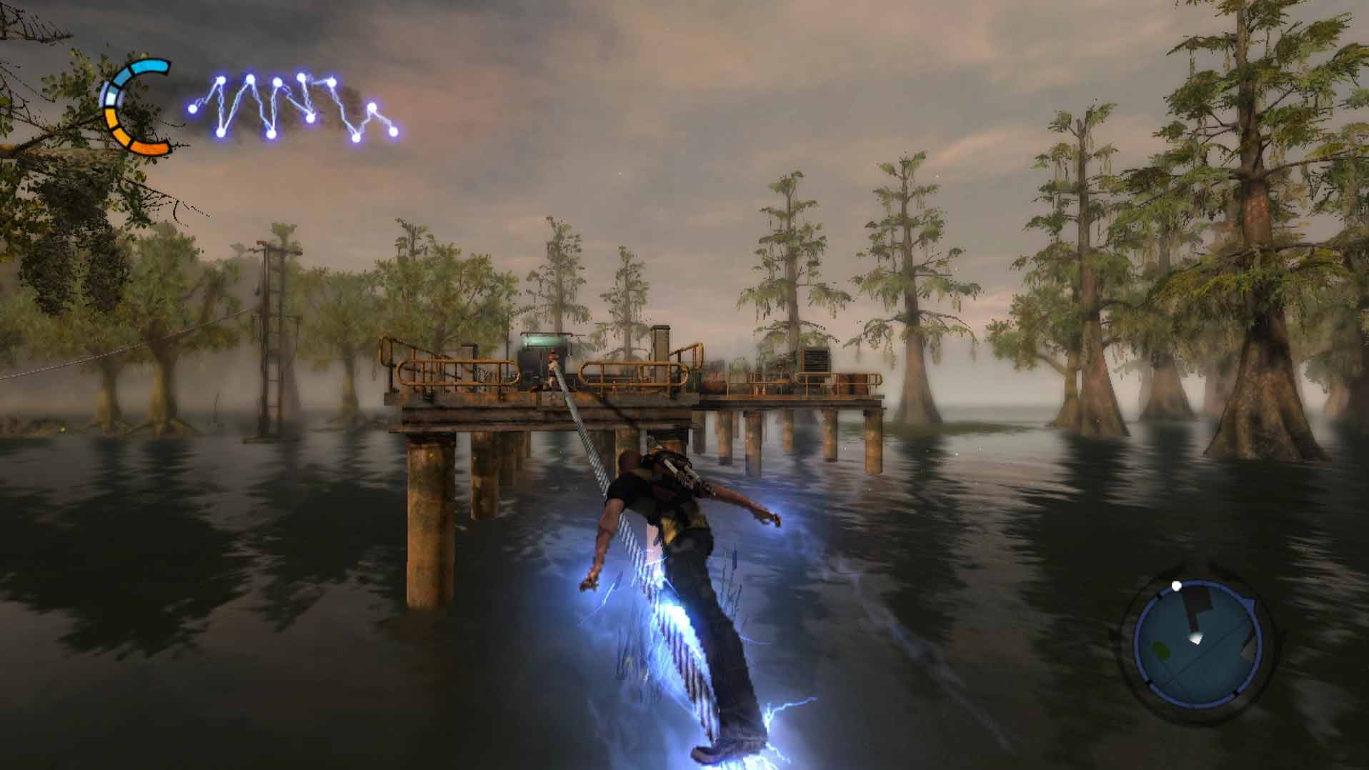 Infamous 2 PS3 electric sliding power line