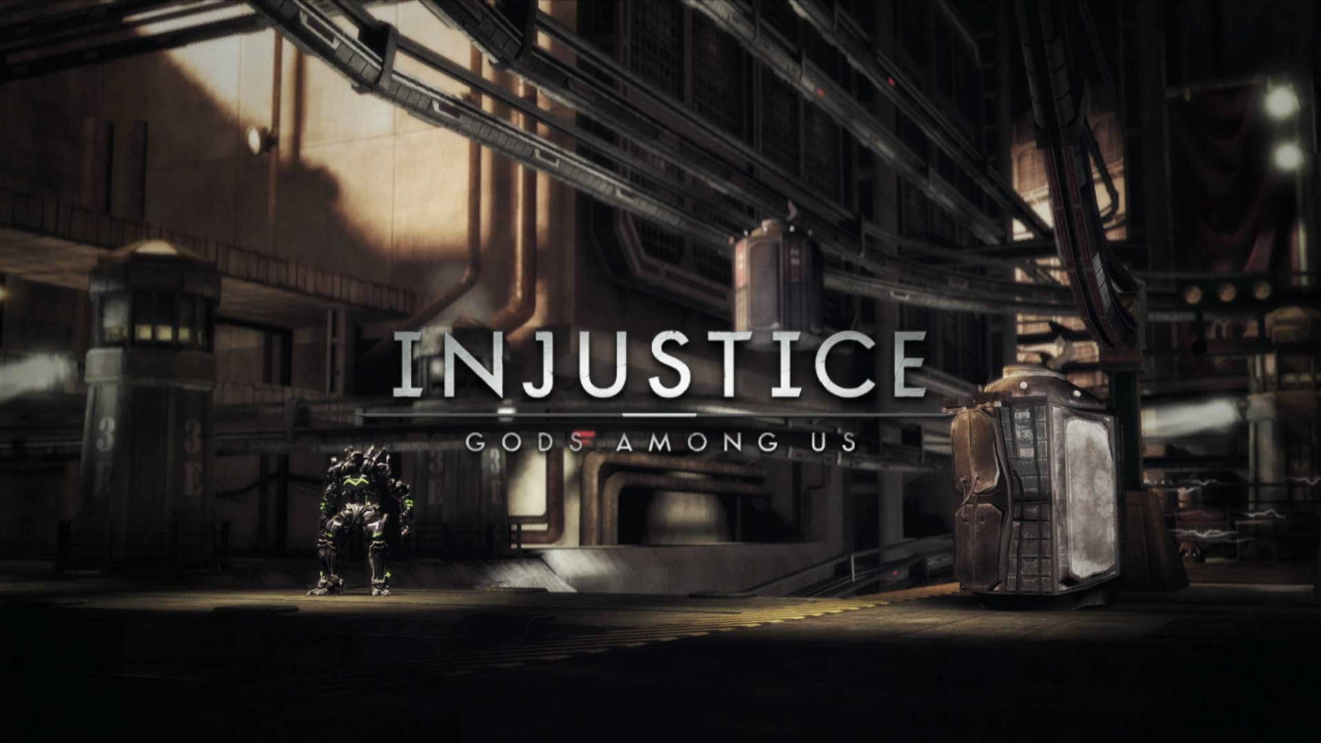 Injustice Gods Among Us PS3 video game title logo 