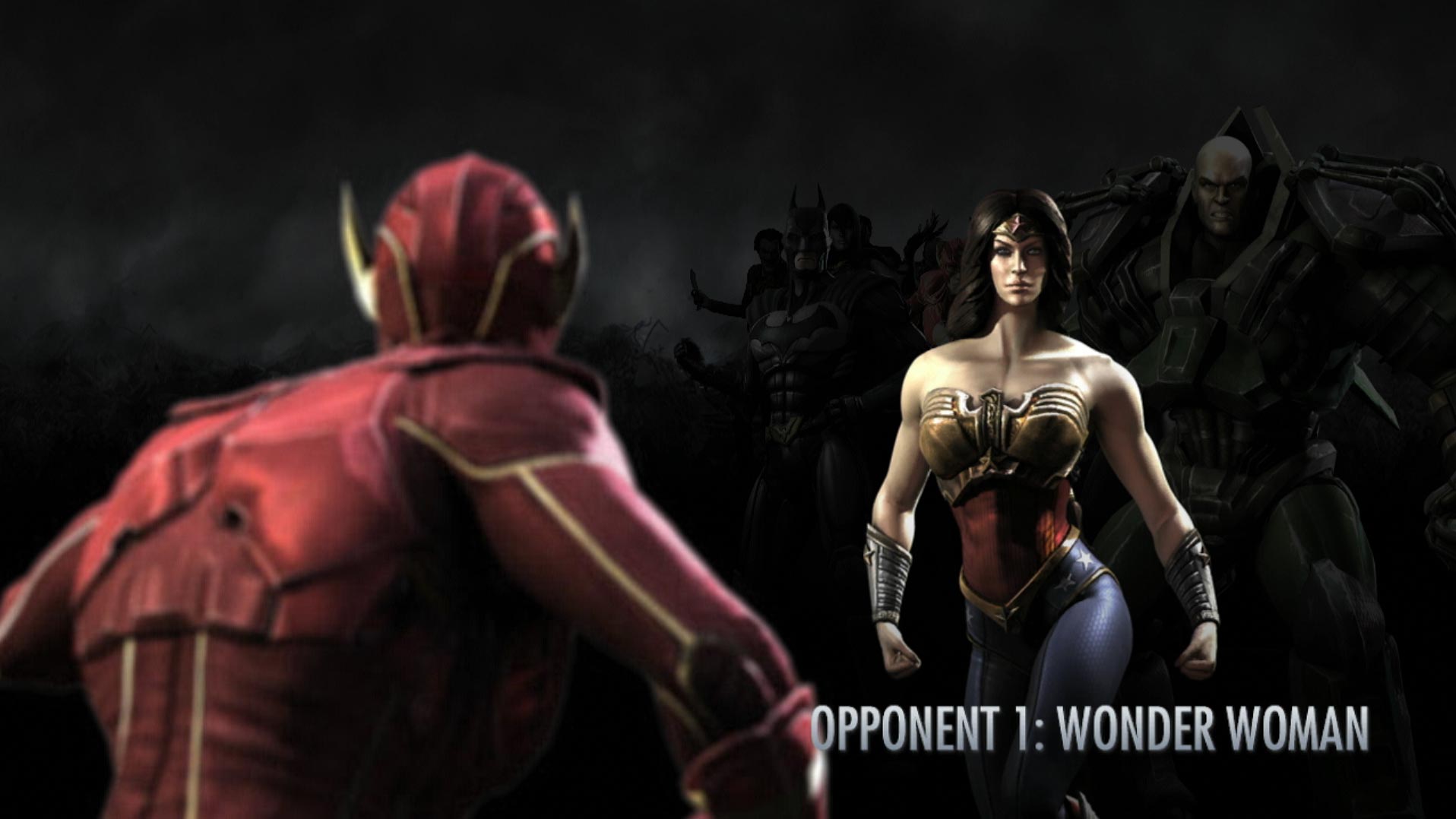 Injustice Gods Among Us PS3 battles mode opponent 1 wonder women