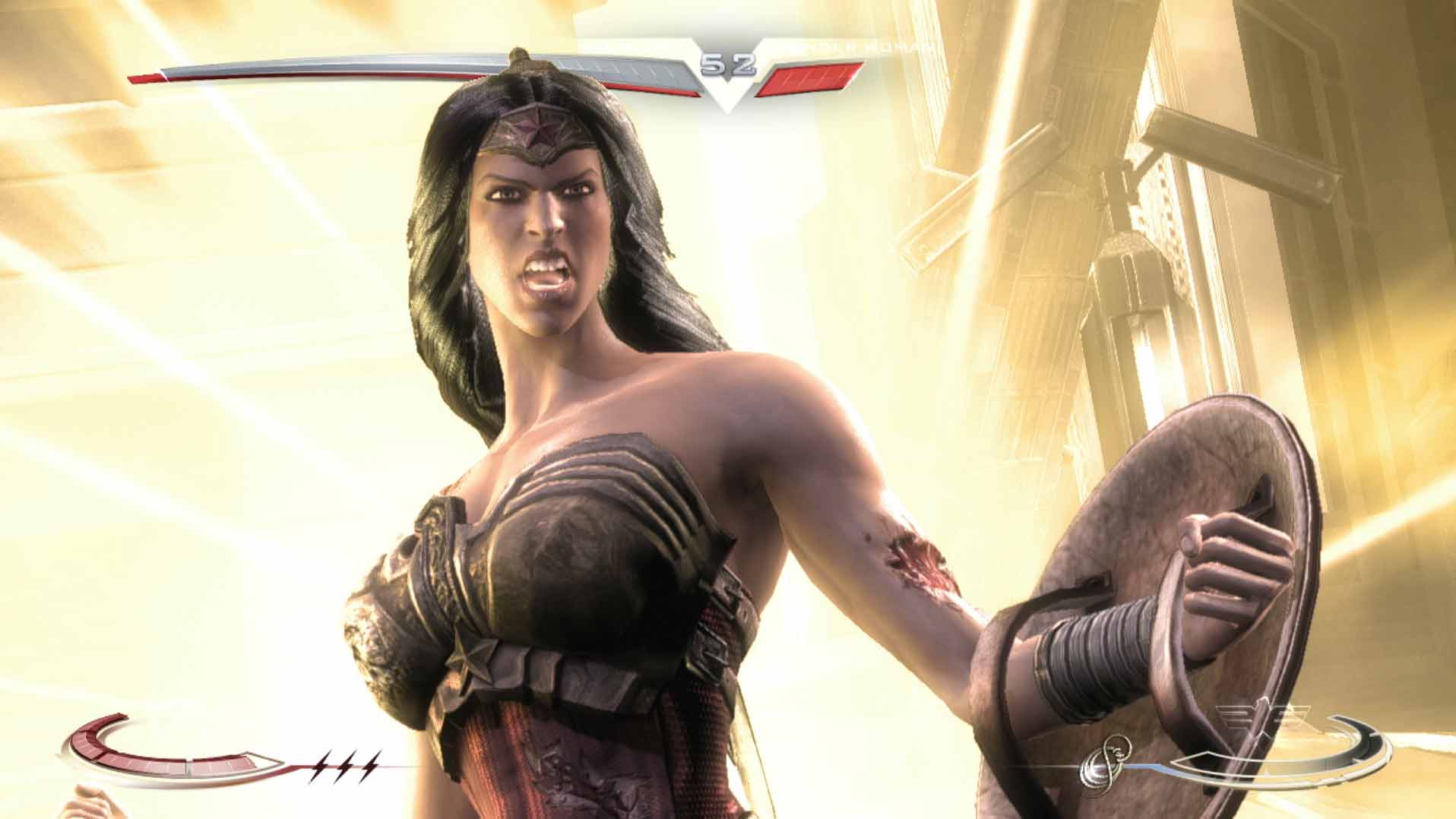 Injustice Gods Among Us PS3 wonder women character close-up