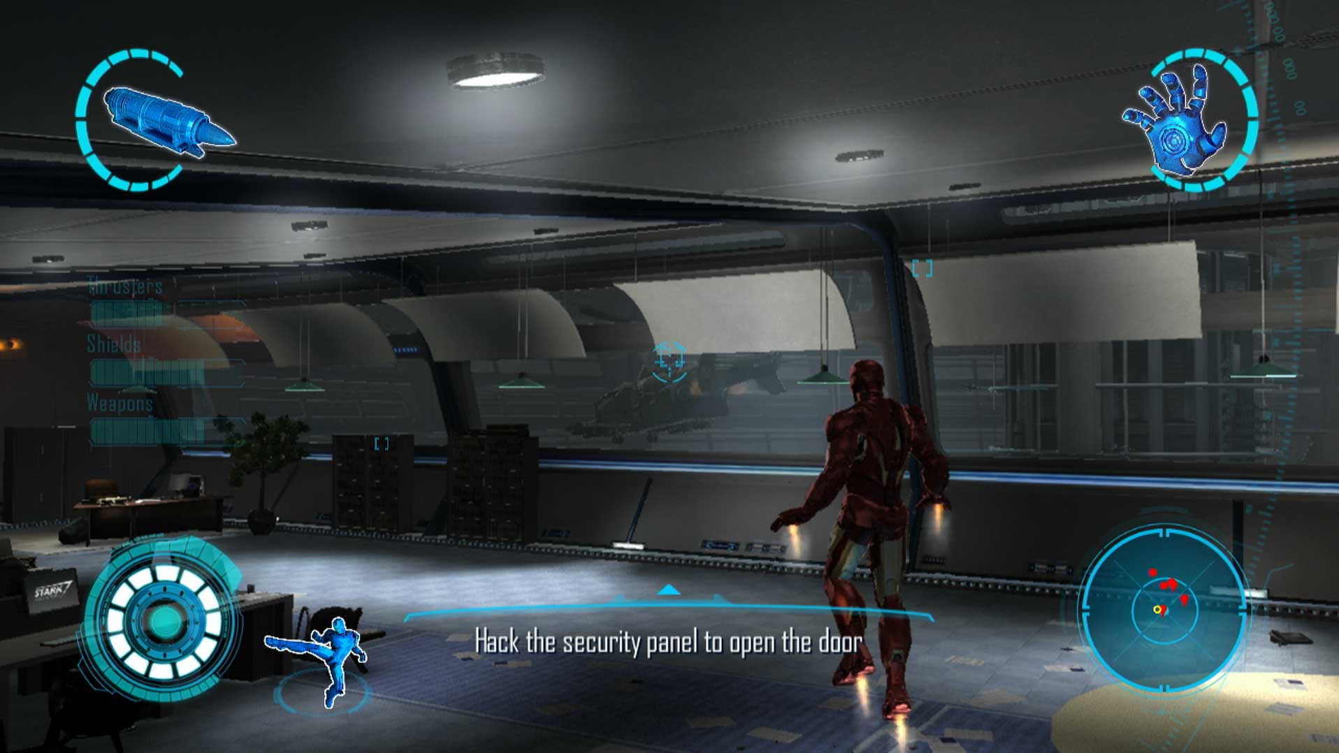 Iron Man 2 PS3 hovering inside building