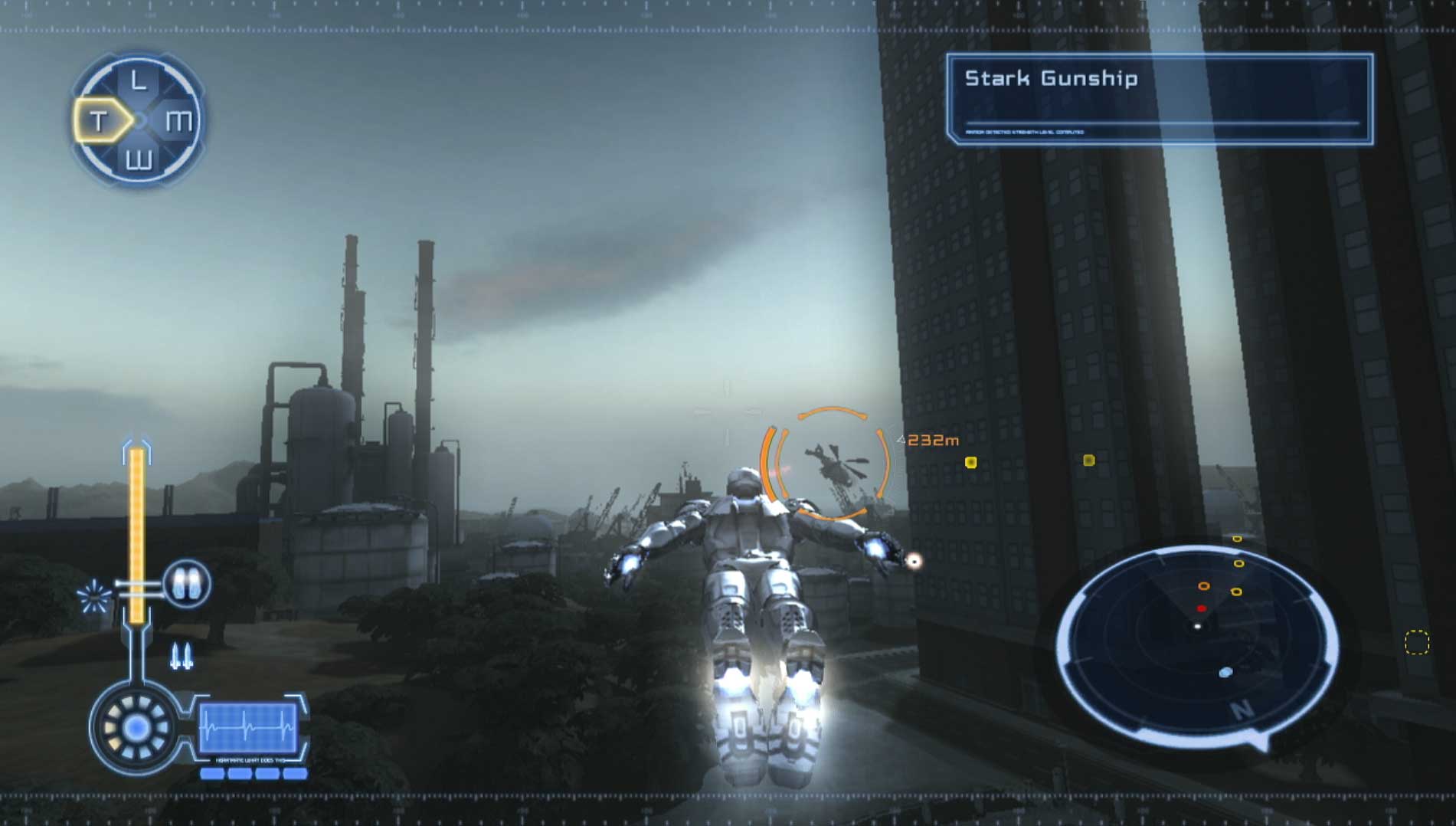 Iron Man PS3 flying enemy helicopter target