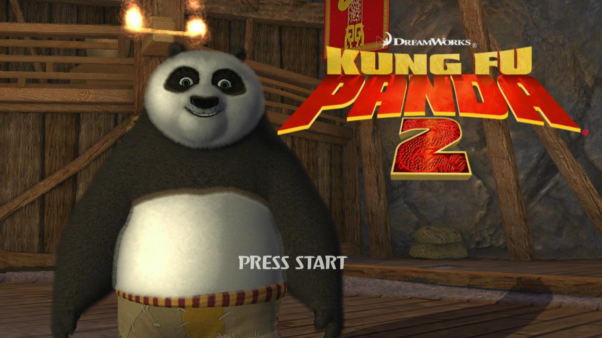 game title press start screen