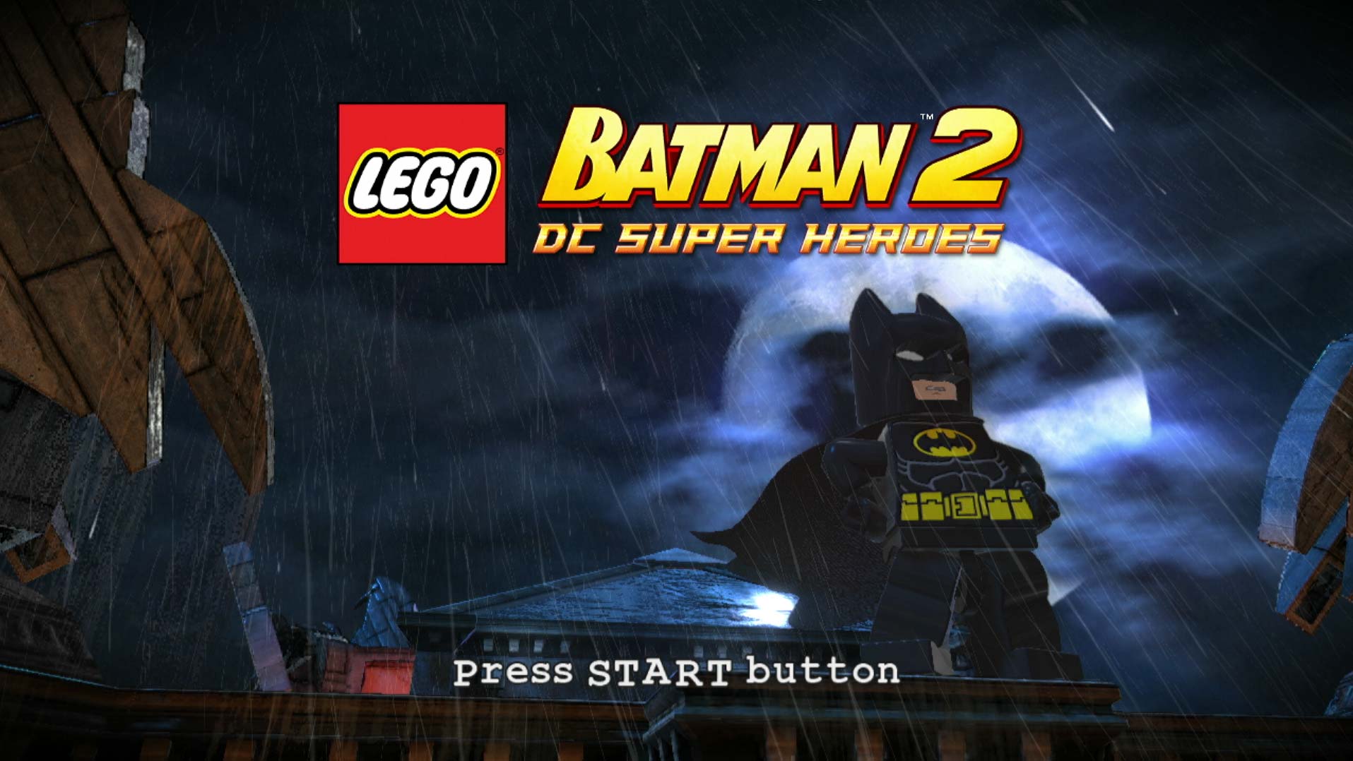 game title press start screen