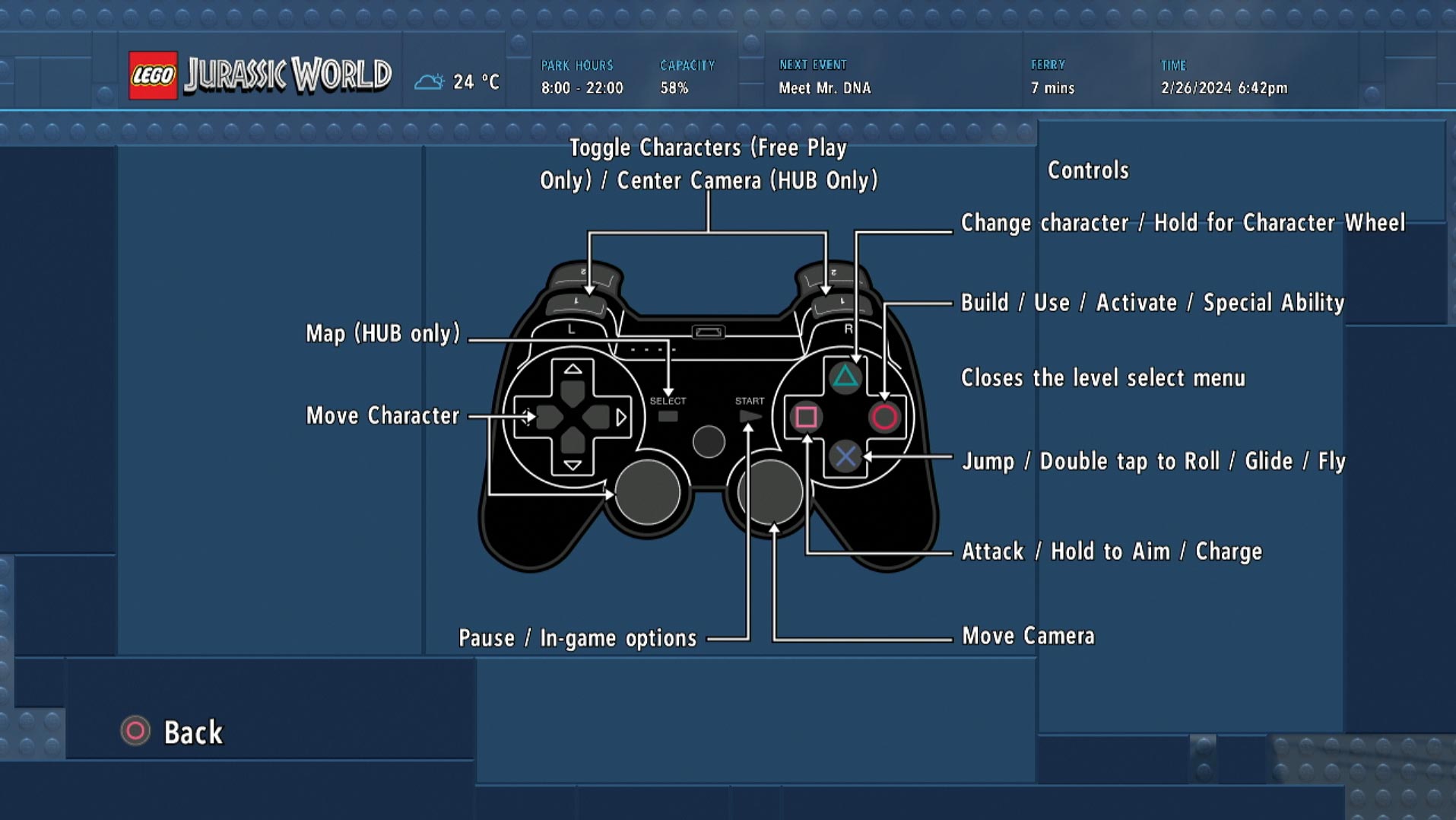 game controller button layout