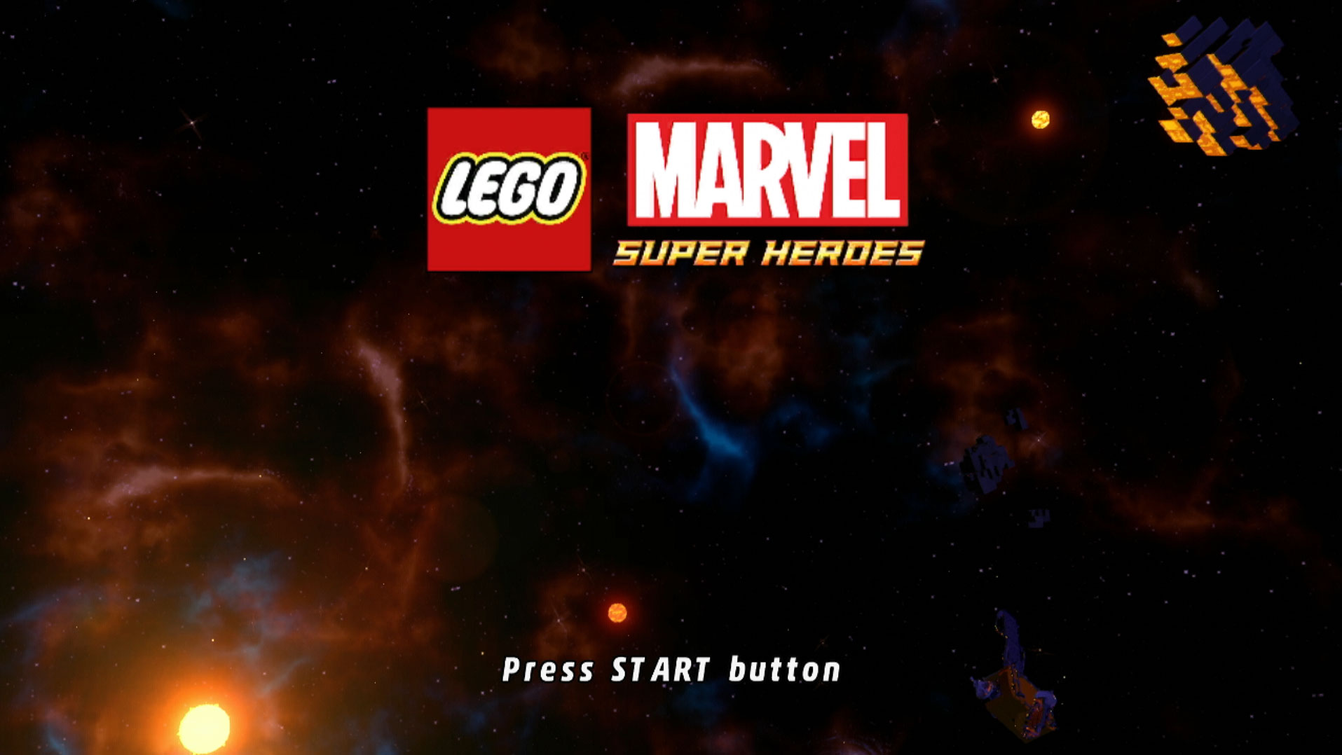 game title press start screen