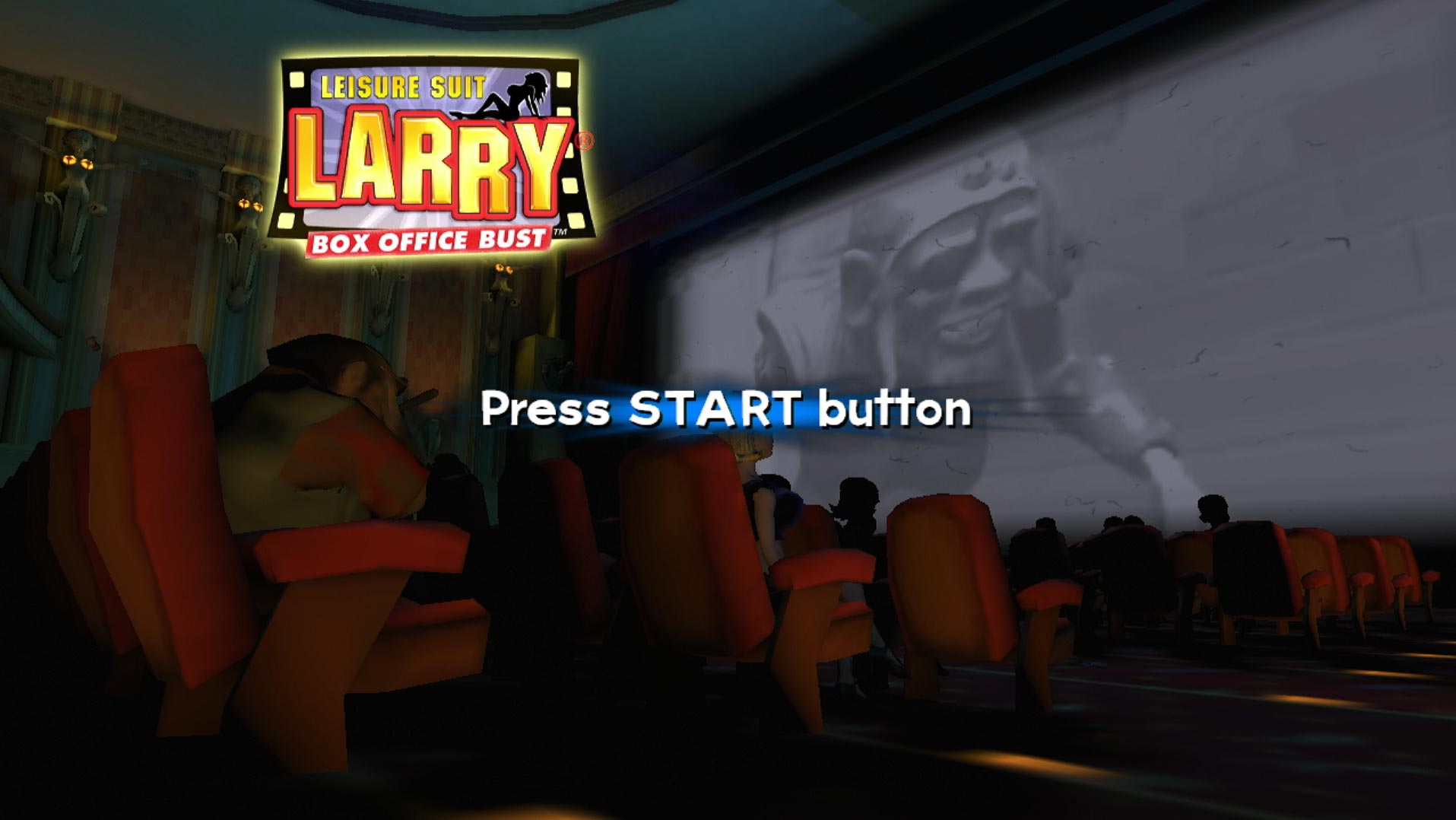 game title press start screen