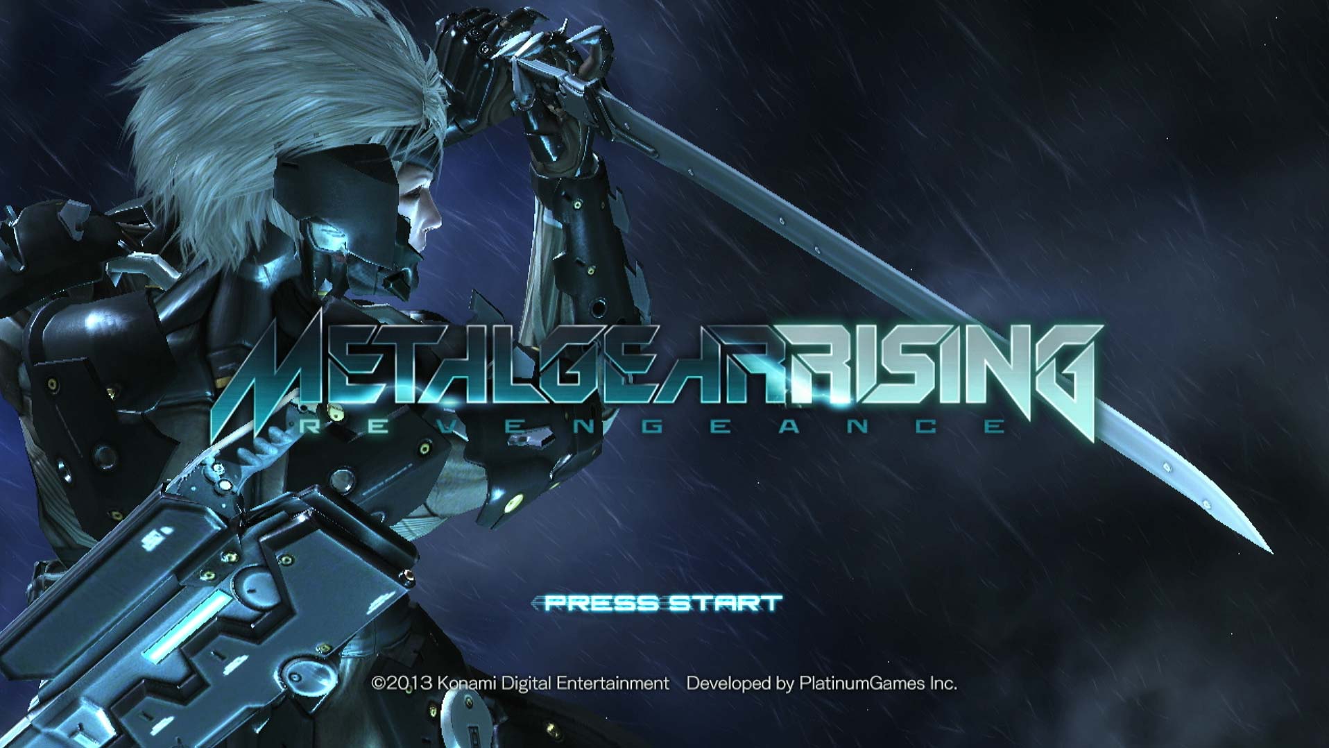 game title press start screen