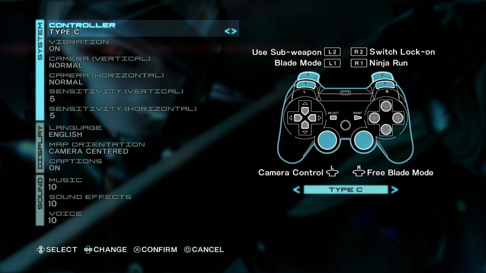 game controller button layout