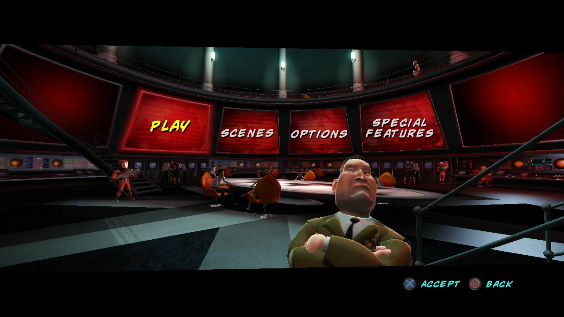 video game main menu screen