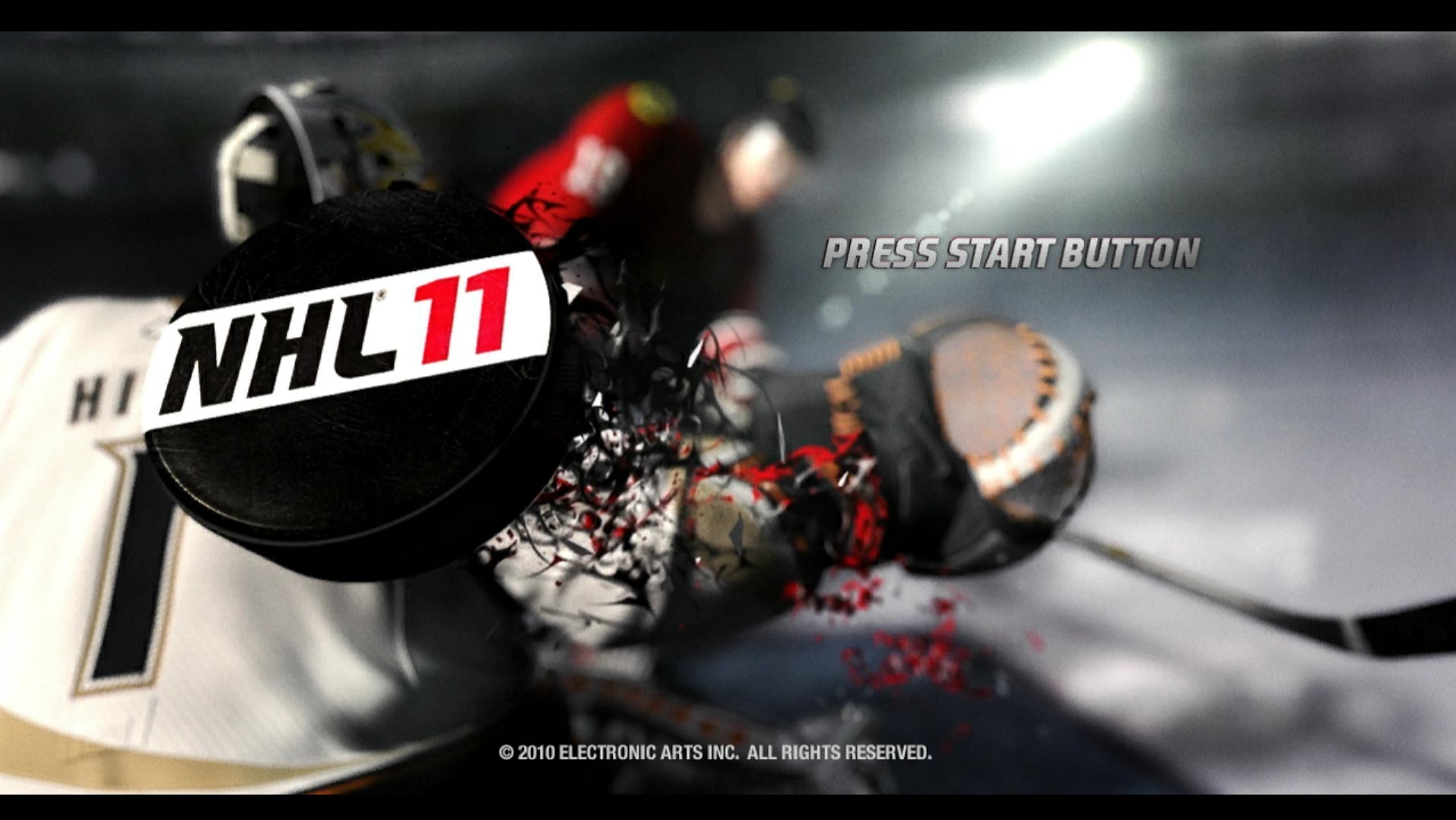 game title press start screen