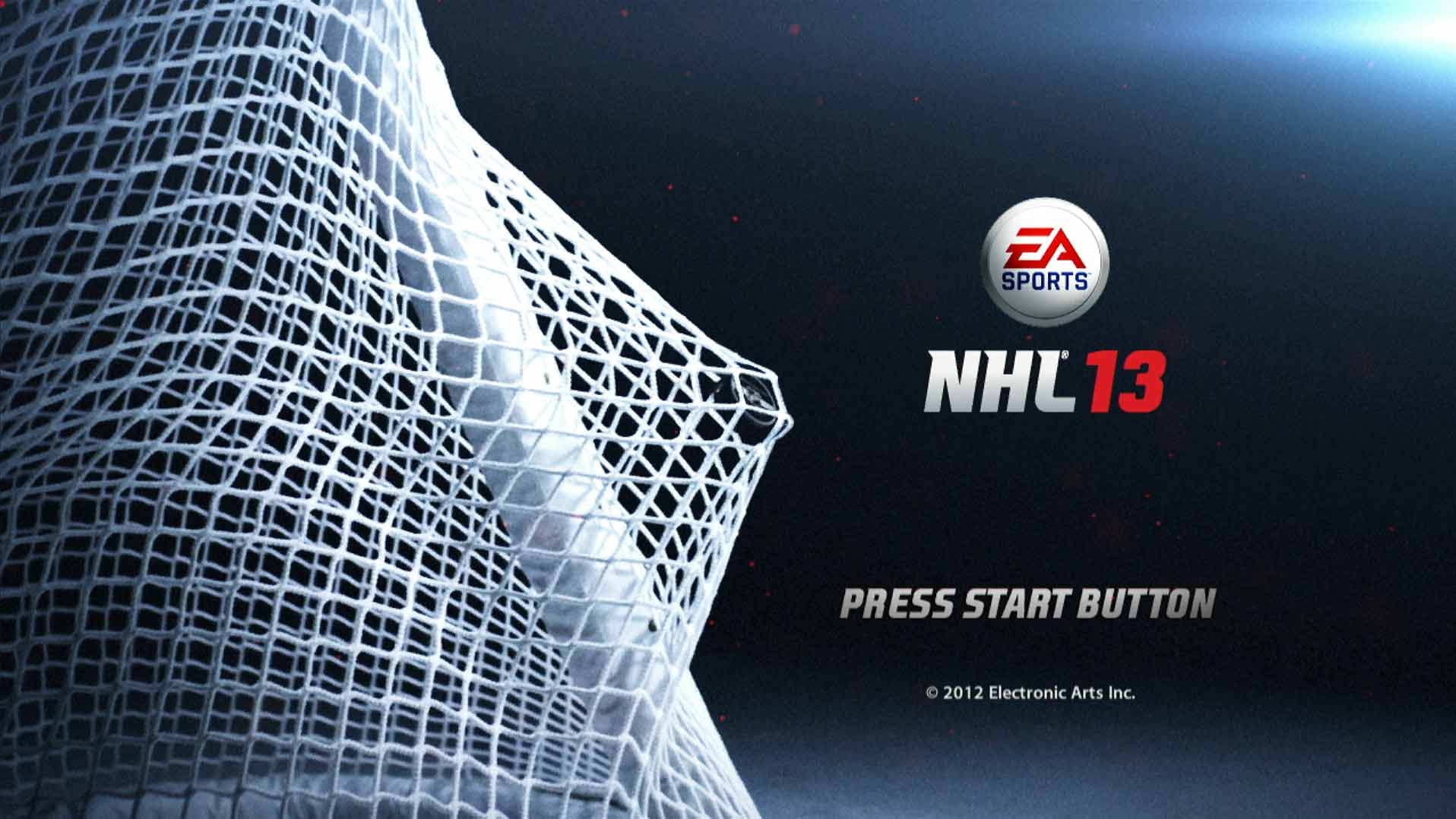 game title press start screen