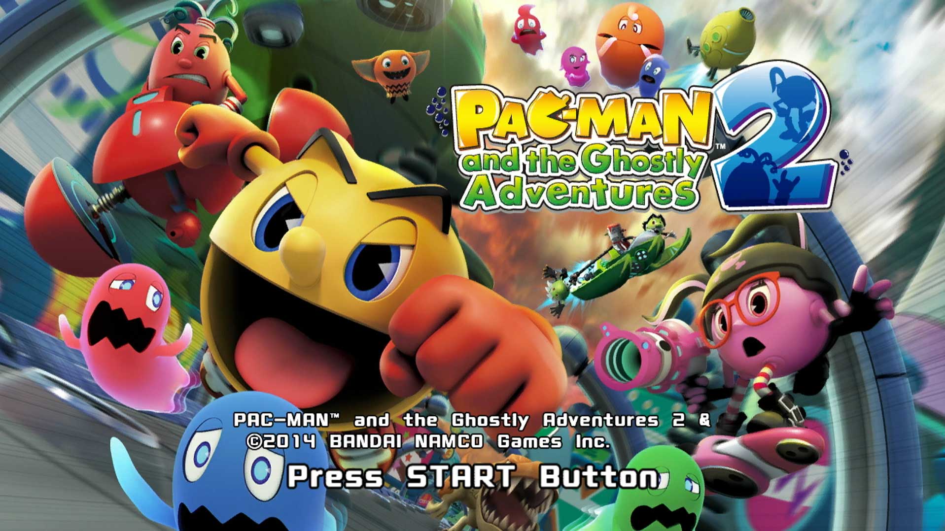 game title press start screen