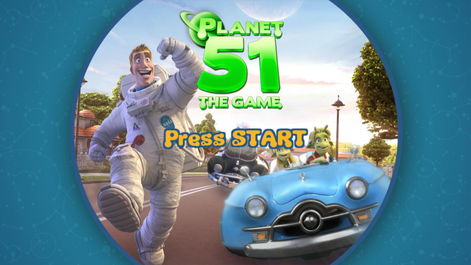 game title press start screen