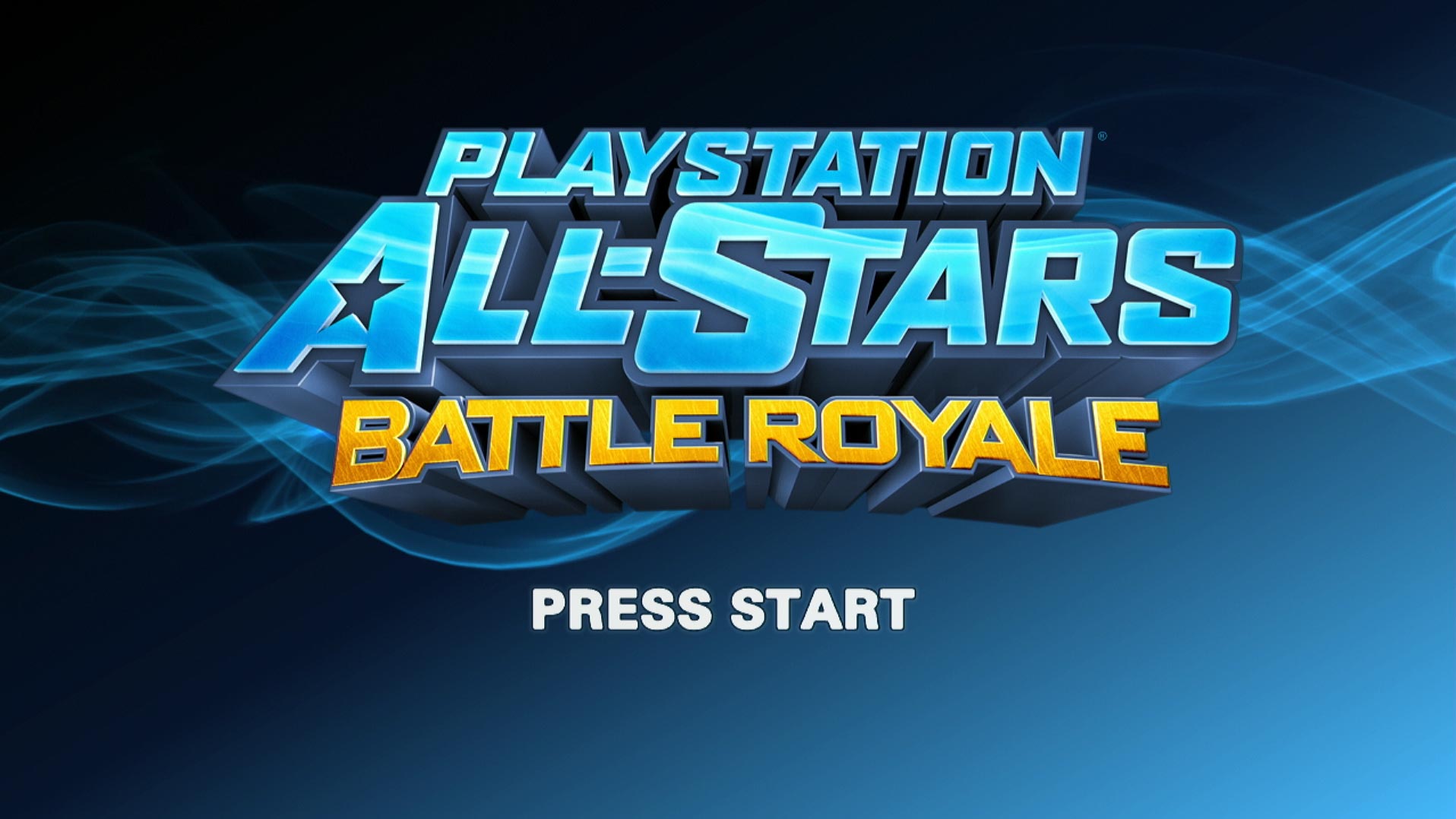 game title press start screen