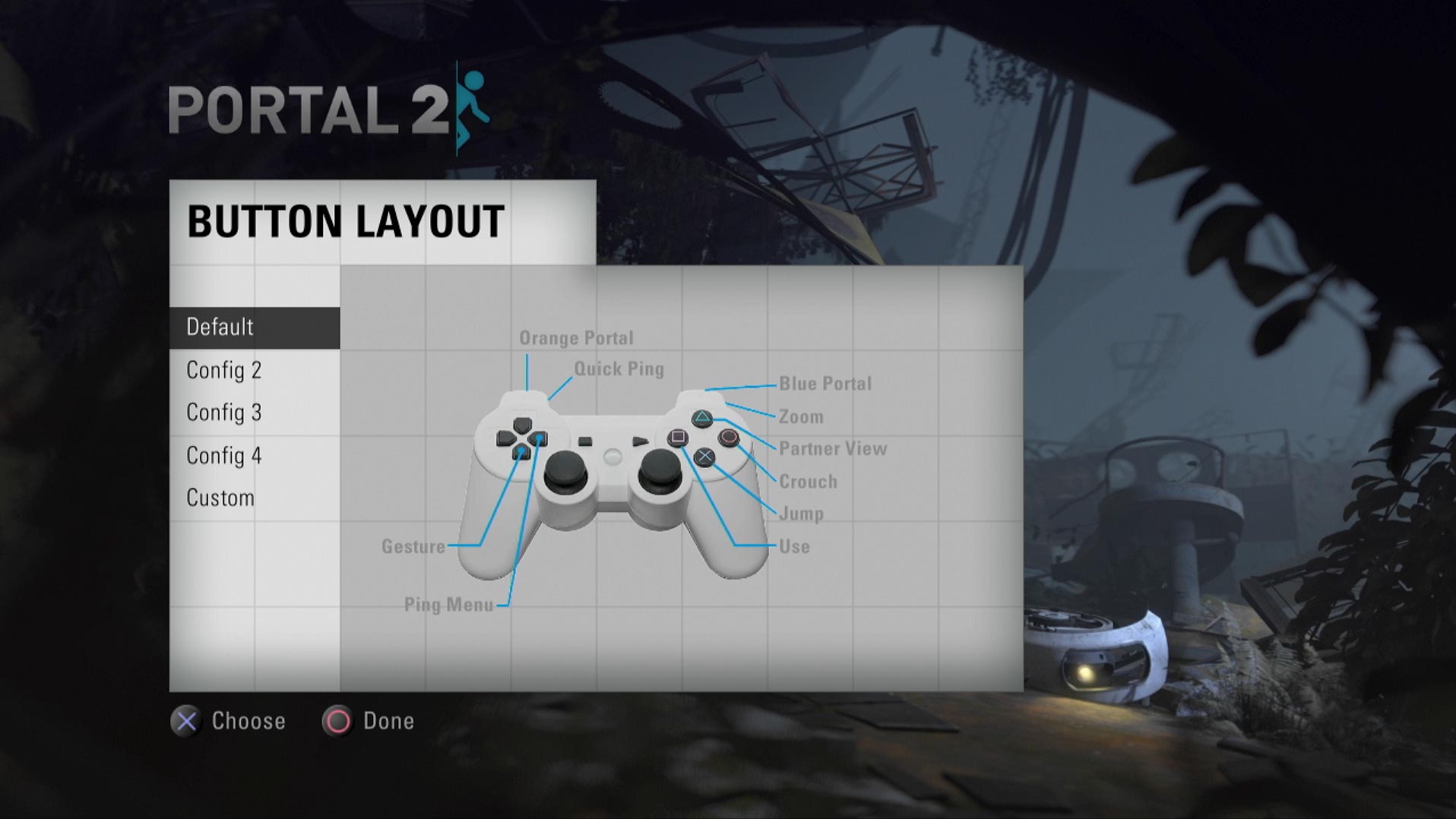 game controller button layout