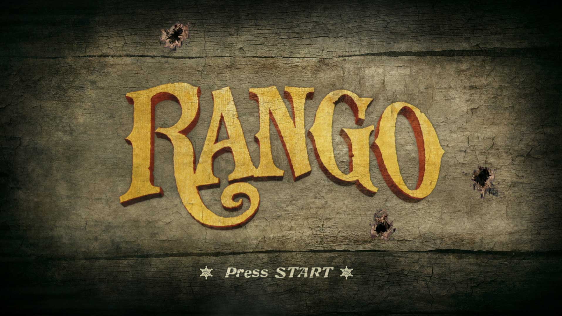 game title press start screen