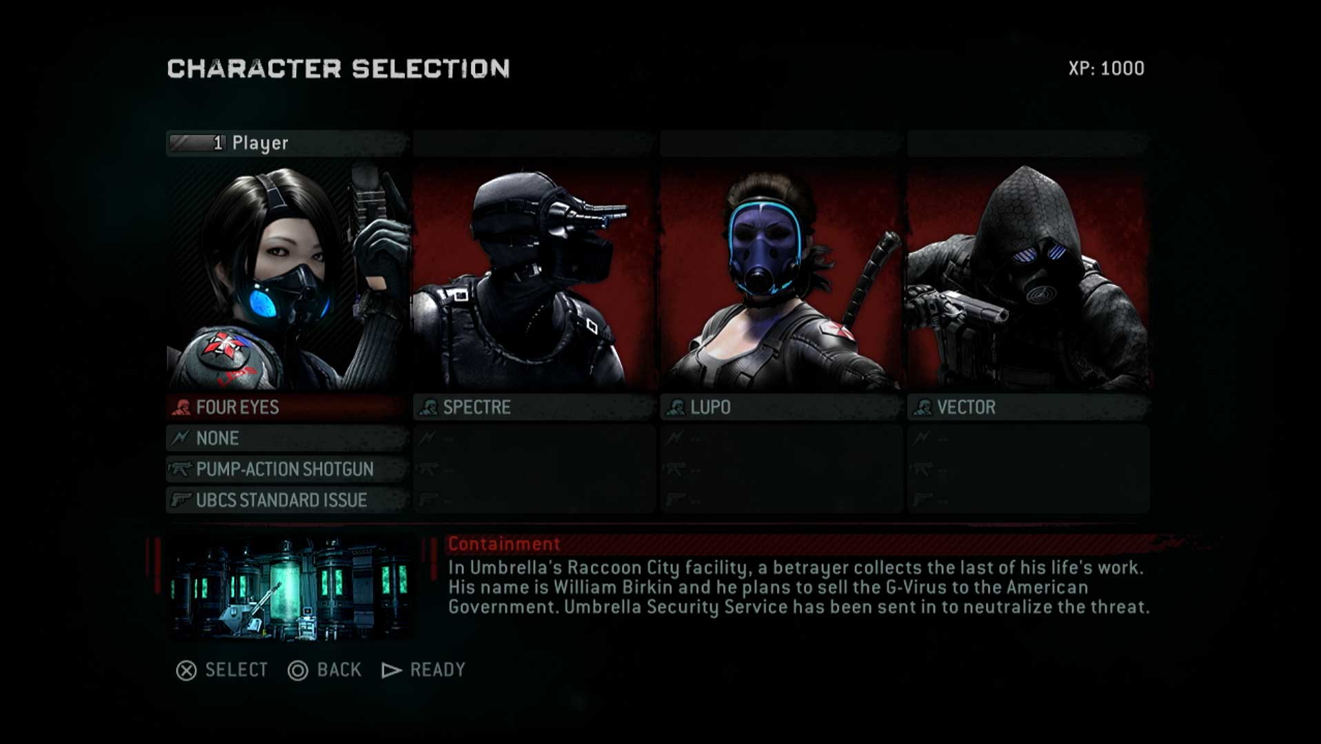 character select screen