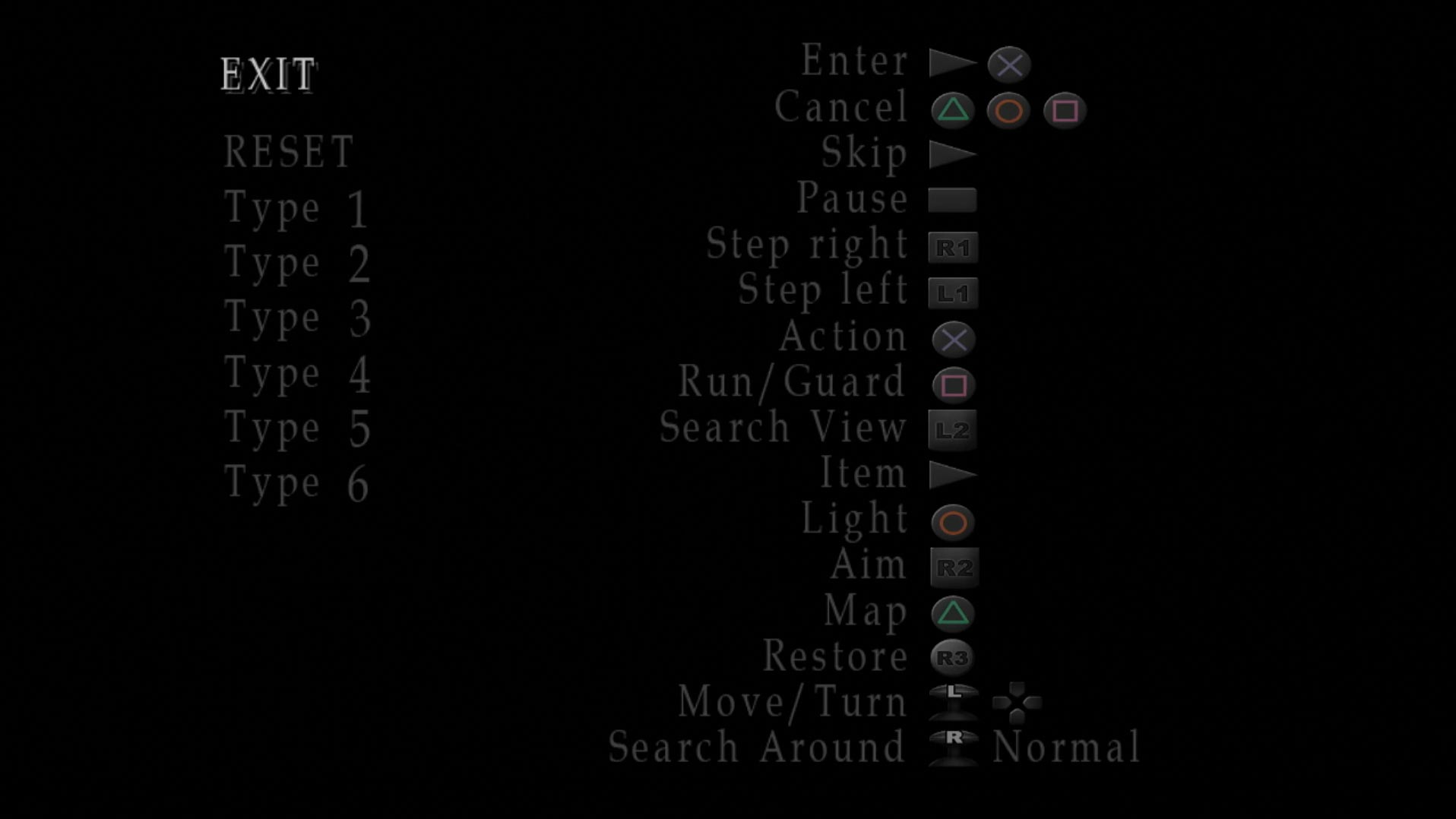 game controller button layout