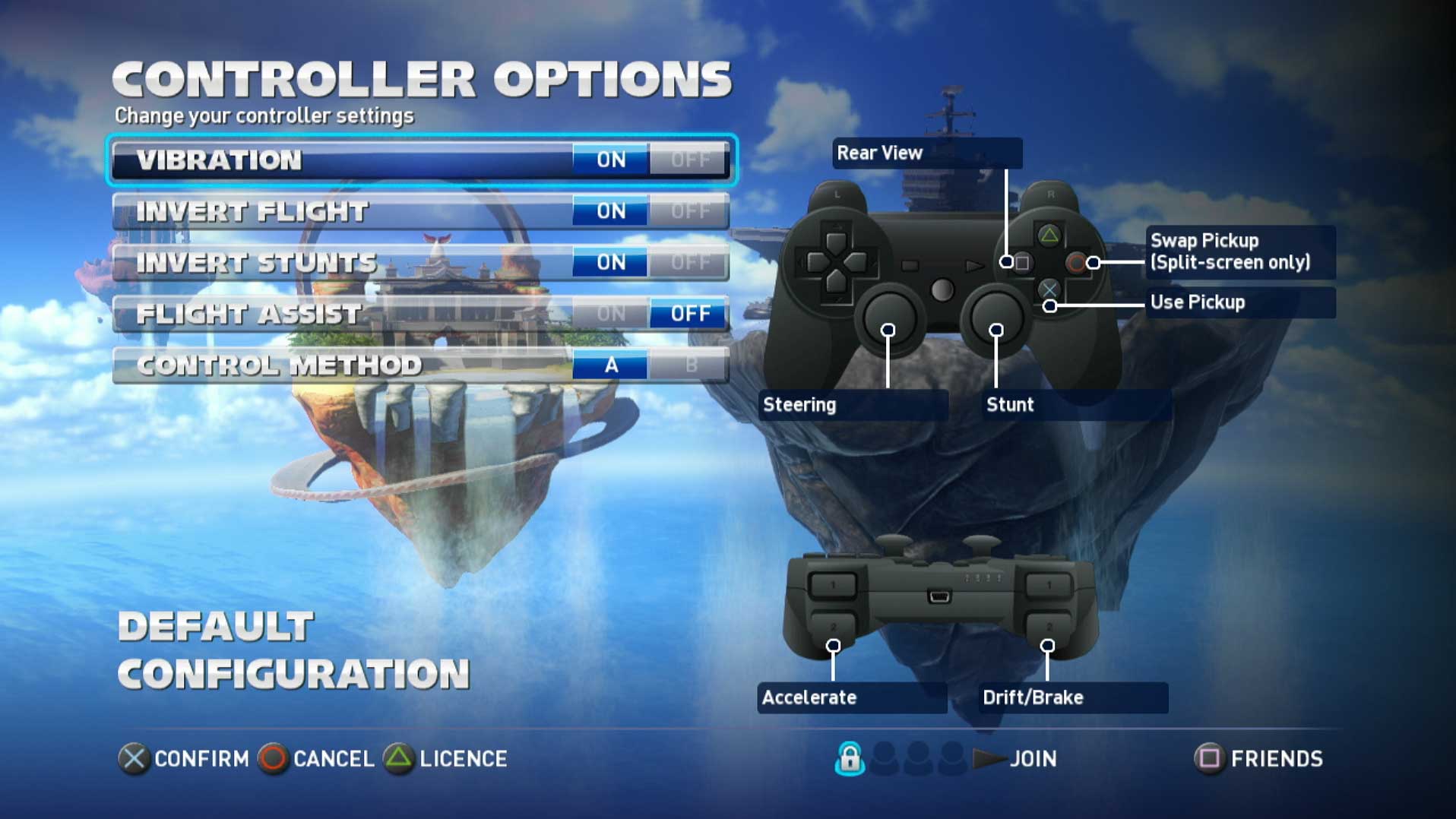 game controller button layout